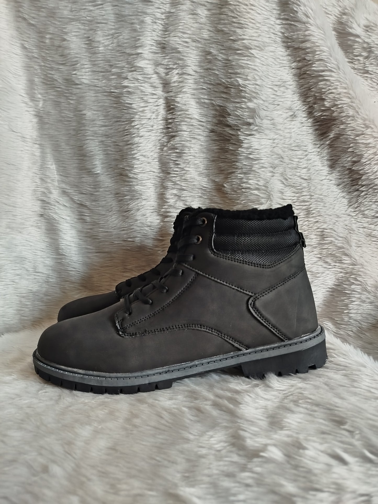 Men's High Neck Ankle Boot Black