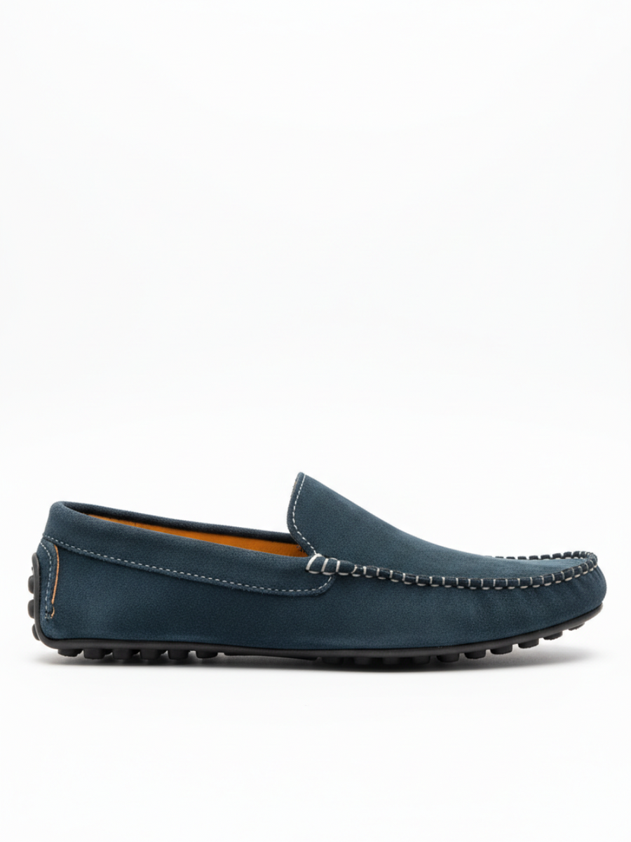 Men's Heritage Suede Leather Loafer-Blue