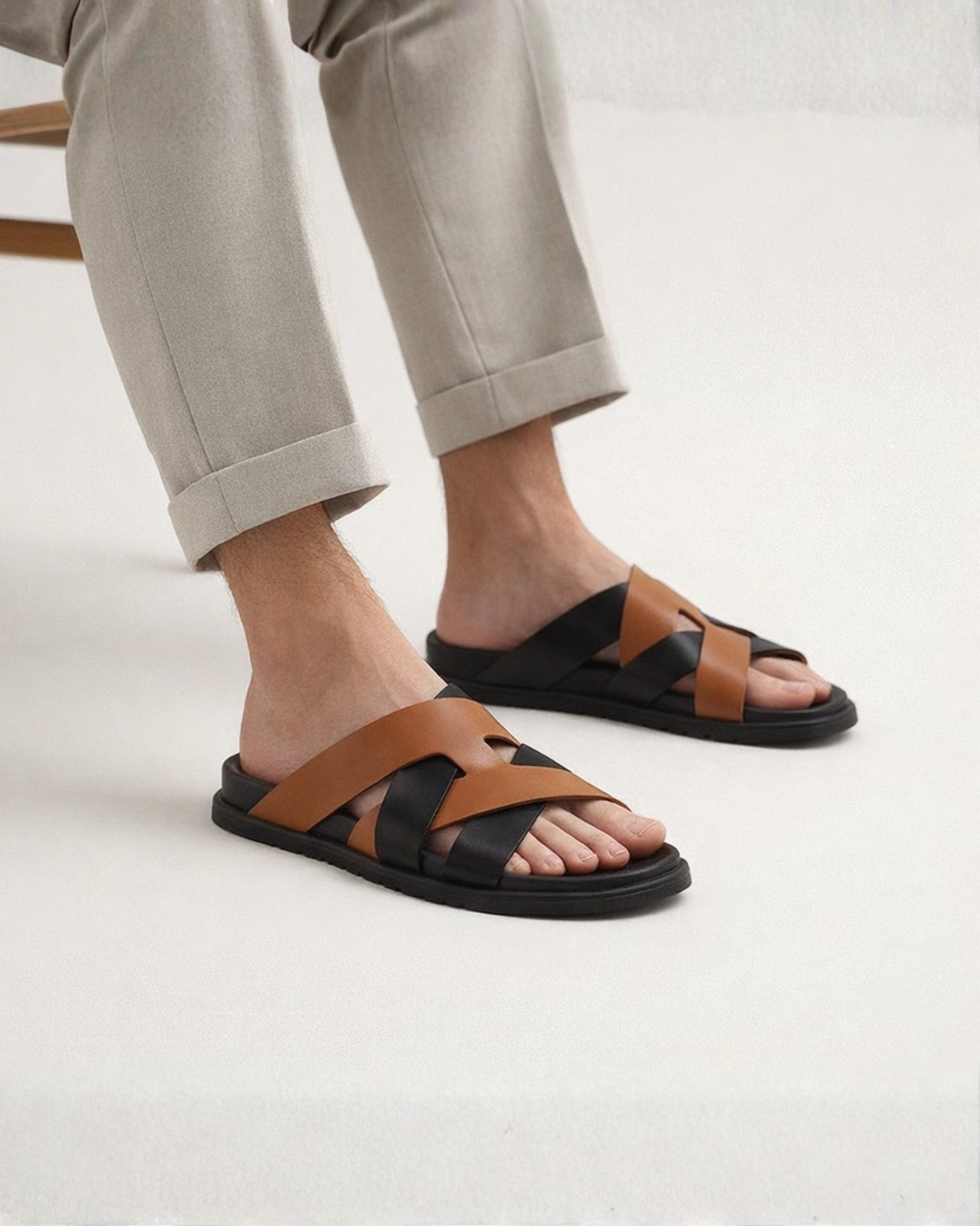 Kazimir Sandal - Genuine Leather BlackBole Edition