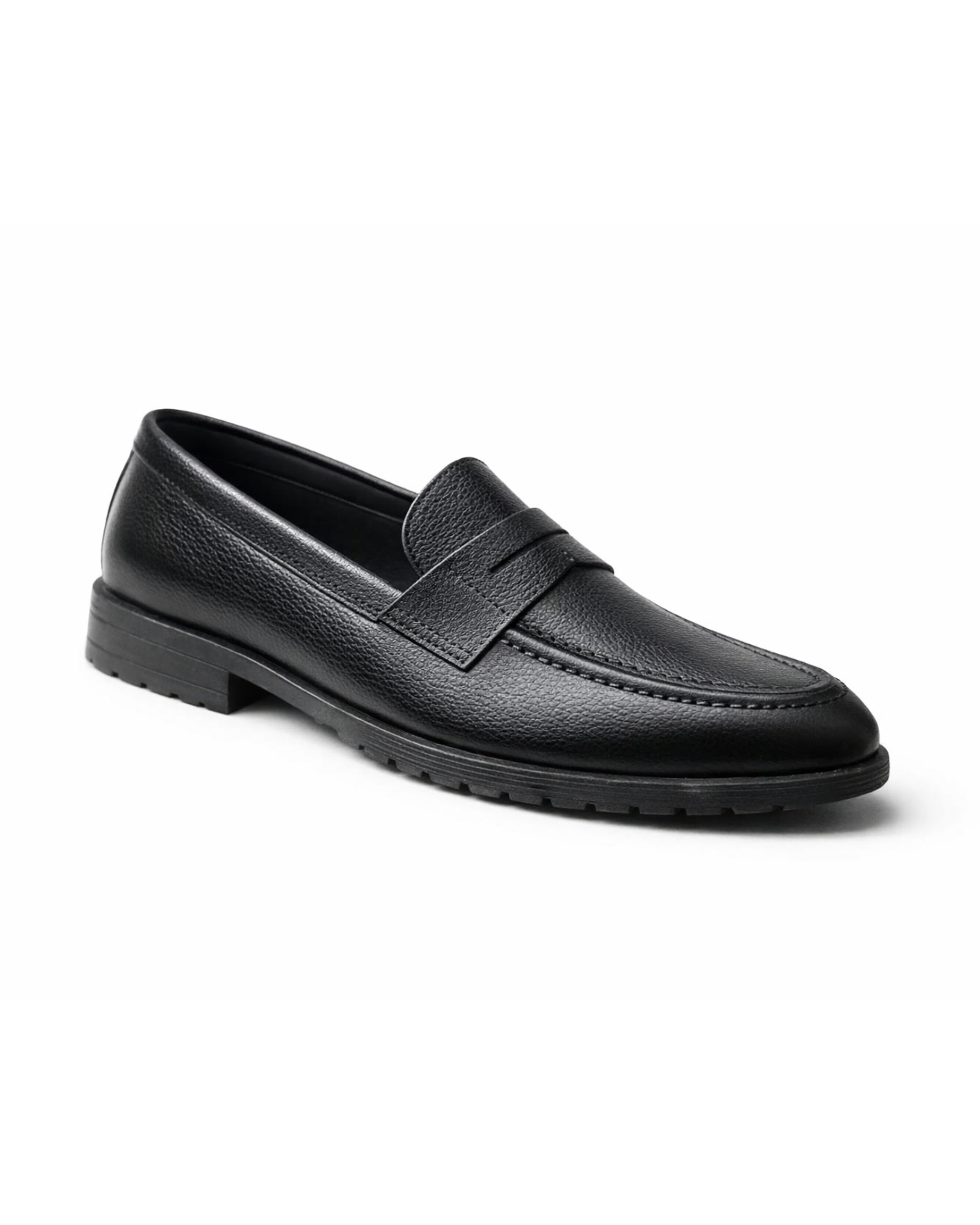 Black Chunky Loafer - Genuine Leather