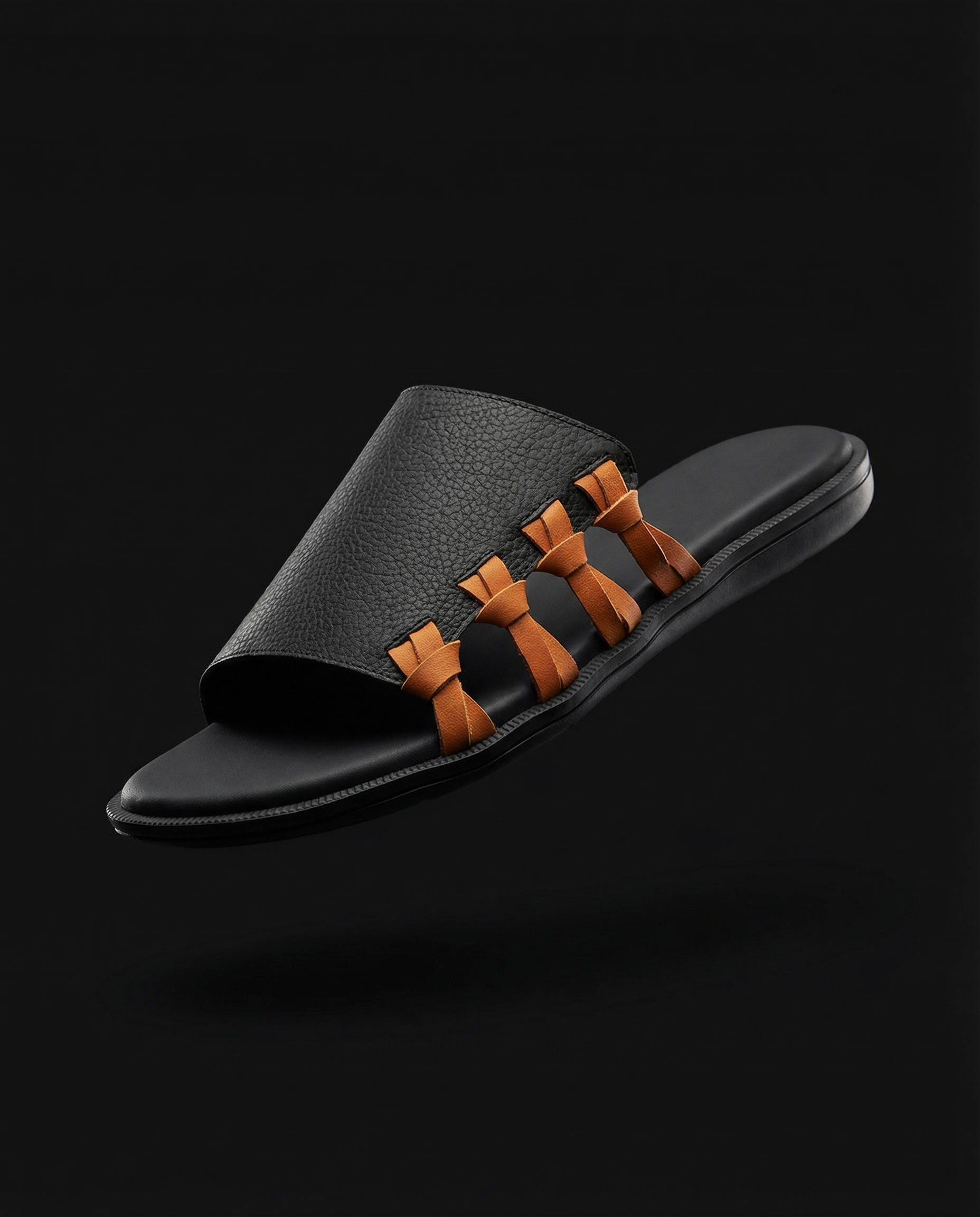 Hand-Made Vinda Pakistani Style Chappal - BlackBole Edition