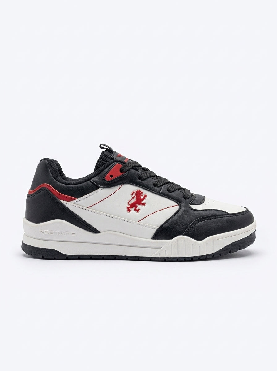 Men’s Red Tape Black, White & Red Casual Sneakers