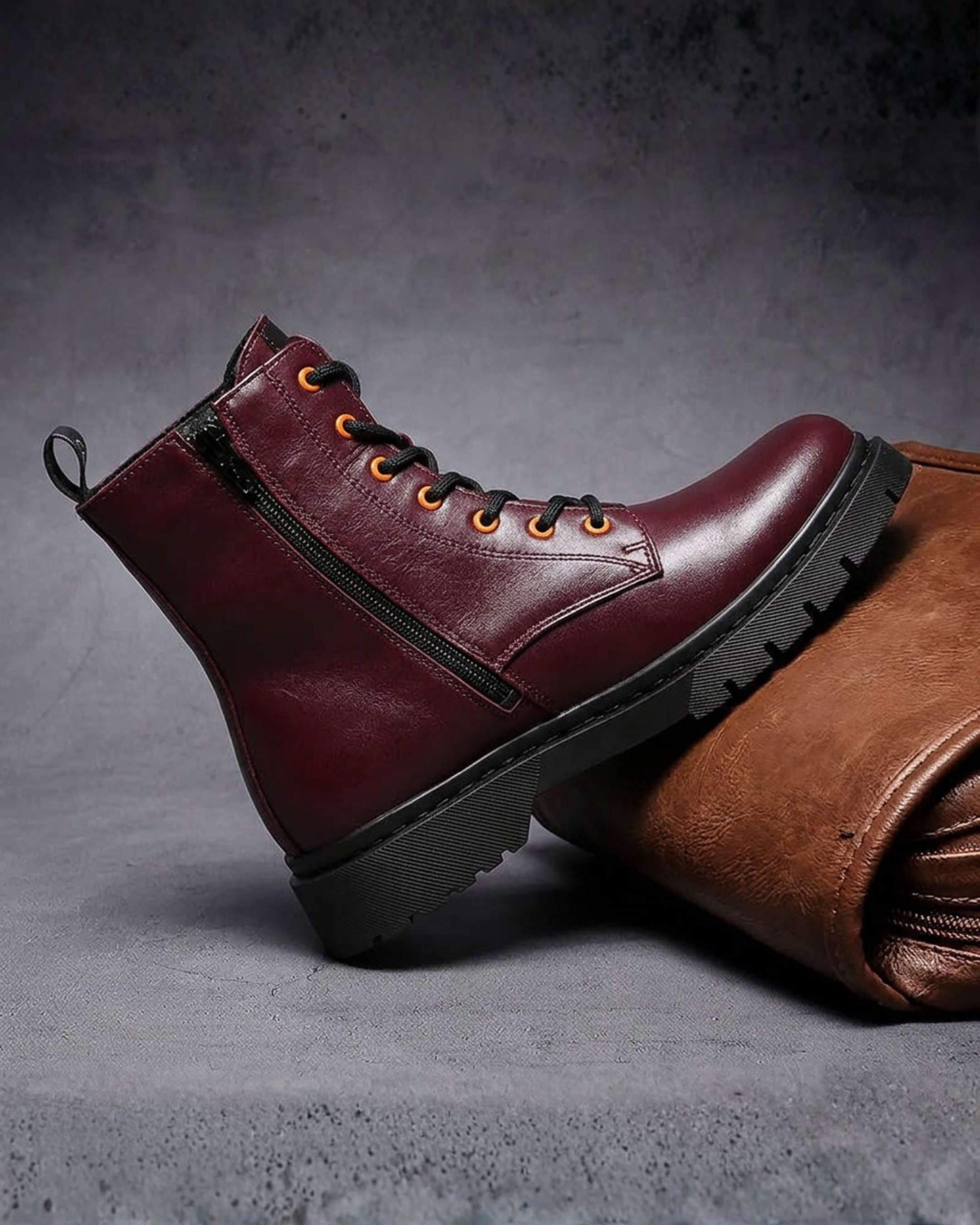 Genuine Leather High Ankle Boot