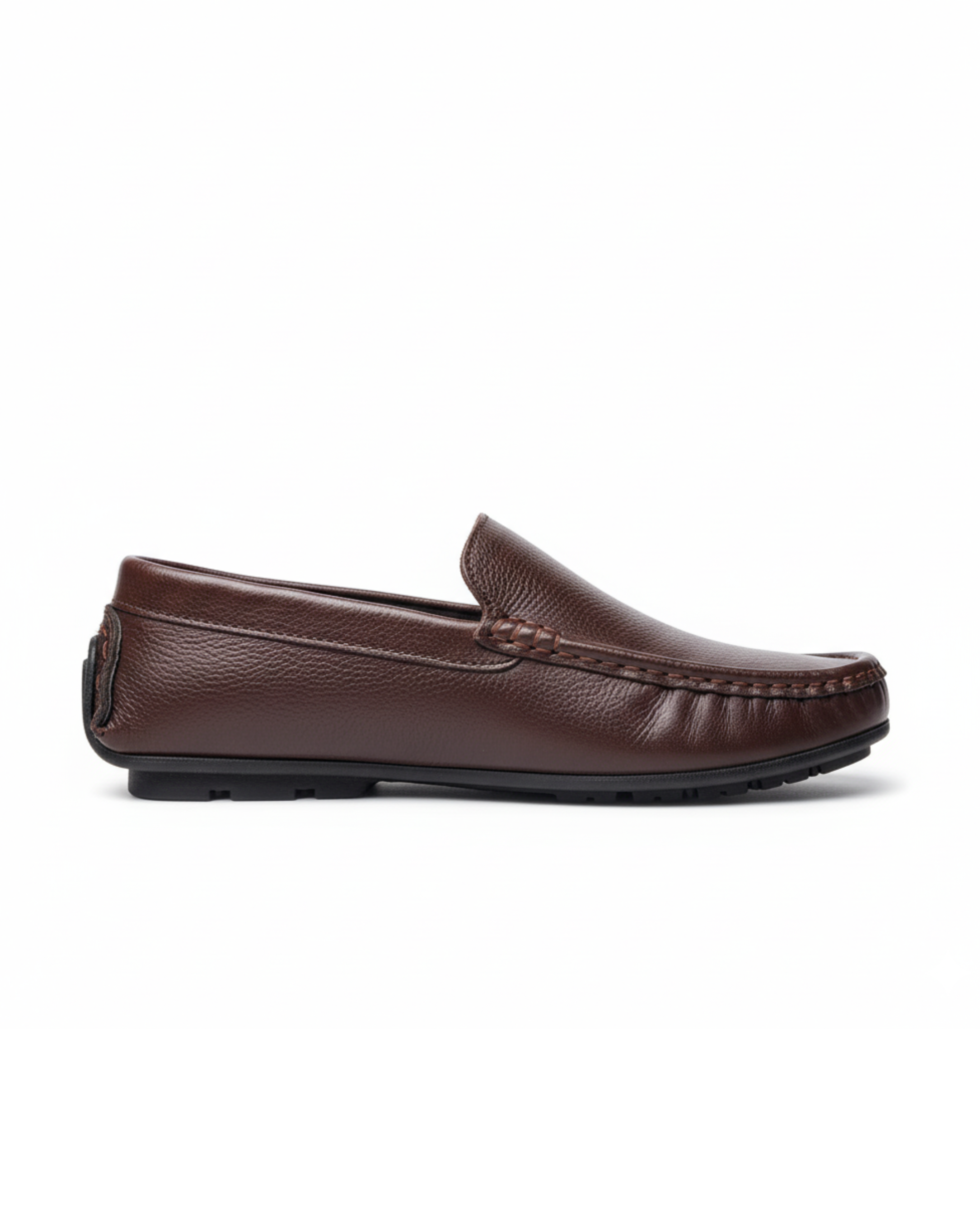 Handcrafted Leather Slip-On Moccasins Chocolate Brown