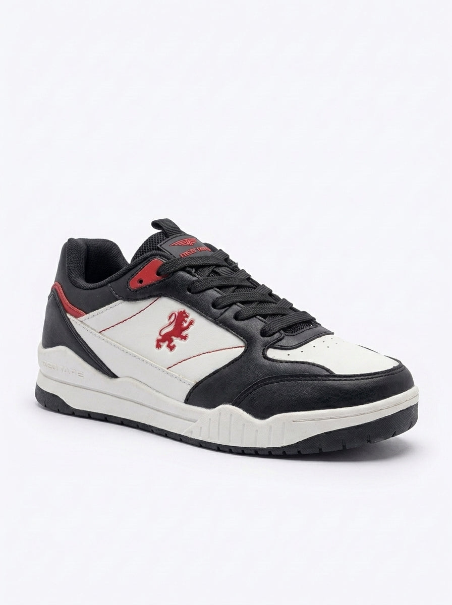 Men’s Red Tape Black, White & Red Casual Sneakers