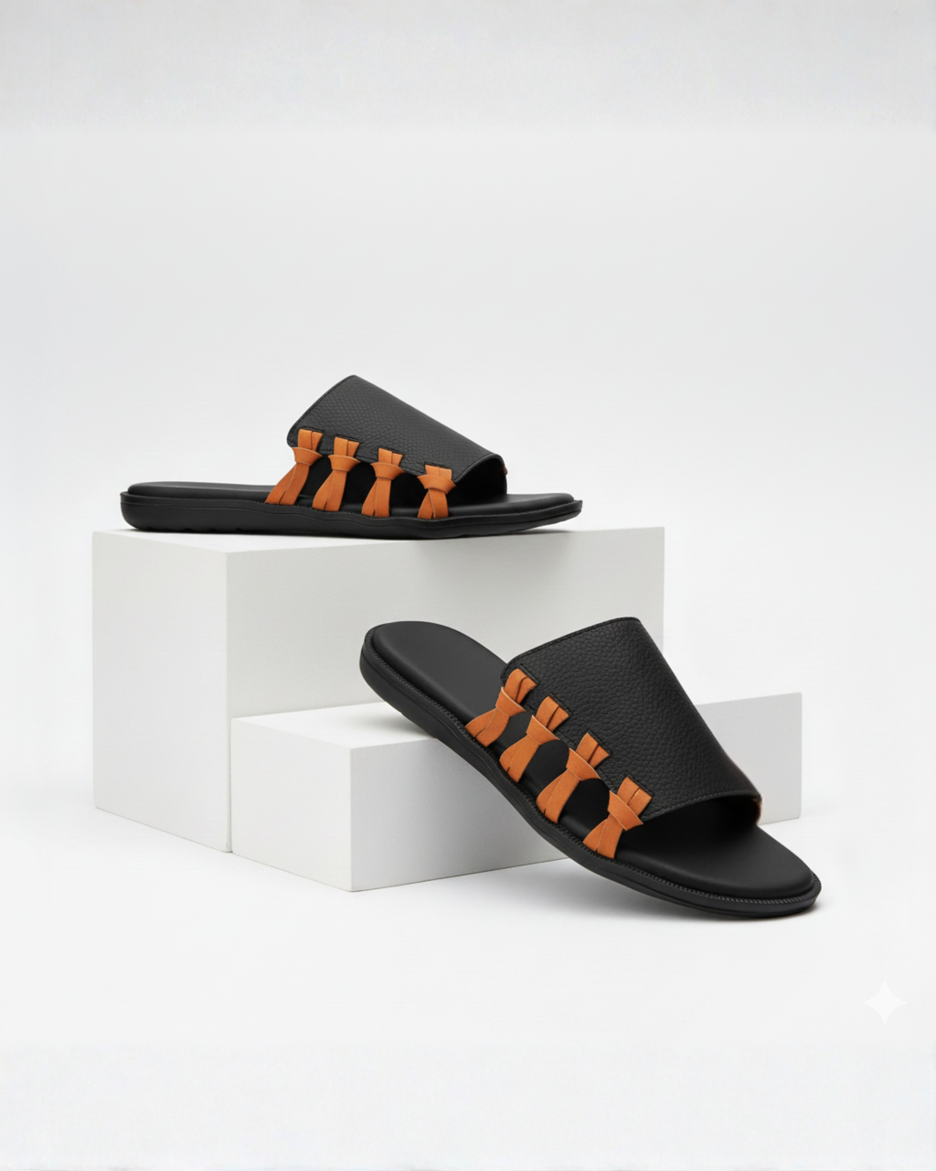 Hand-Made Vinda Pakistani Style Chappal - BlackBole Edition