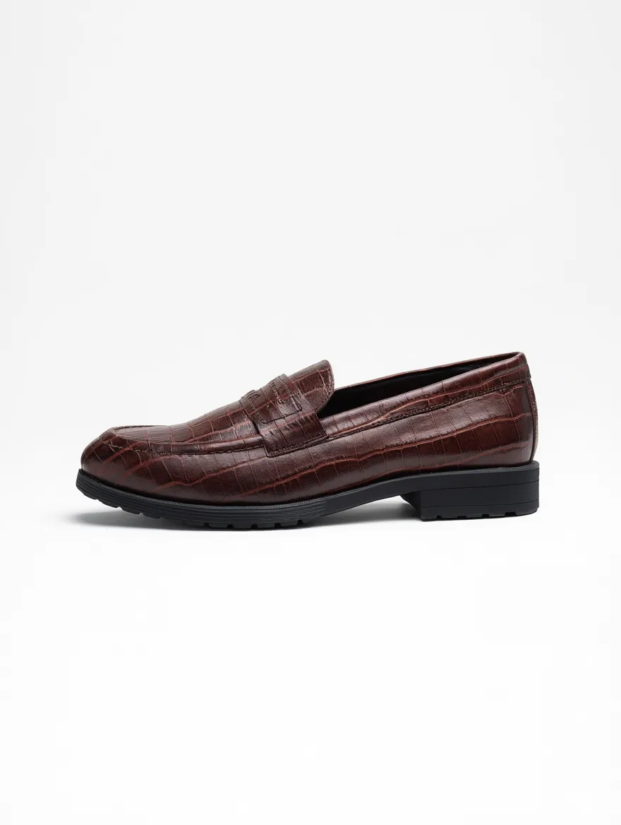 Penny Chunky Loafer – Crocodile Pattern Edition