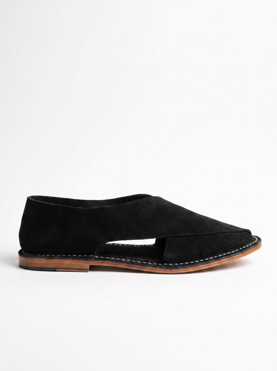 Jacques Solovière Biarritz Handcrafted Sandal - Black