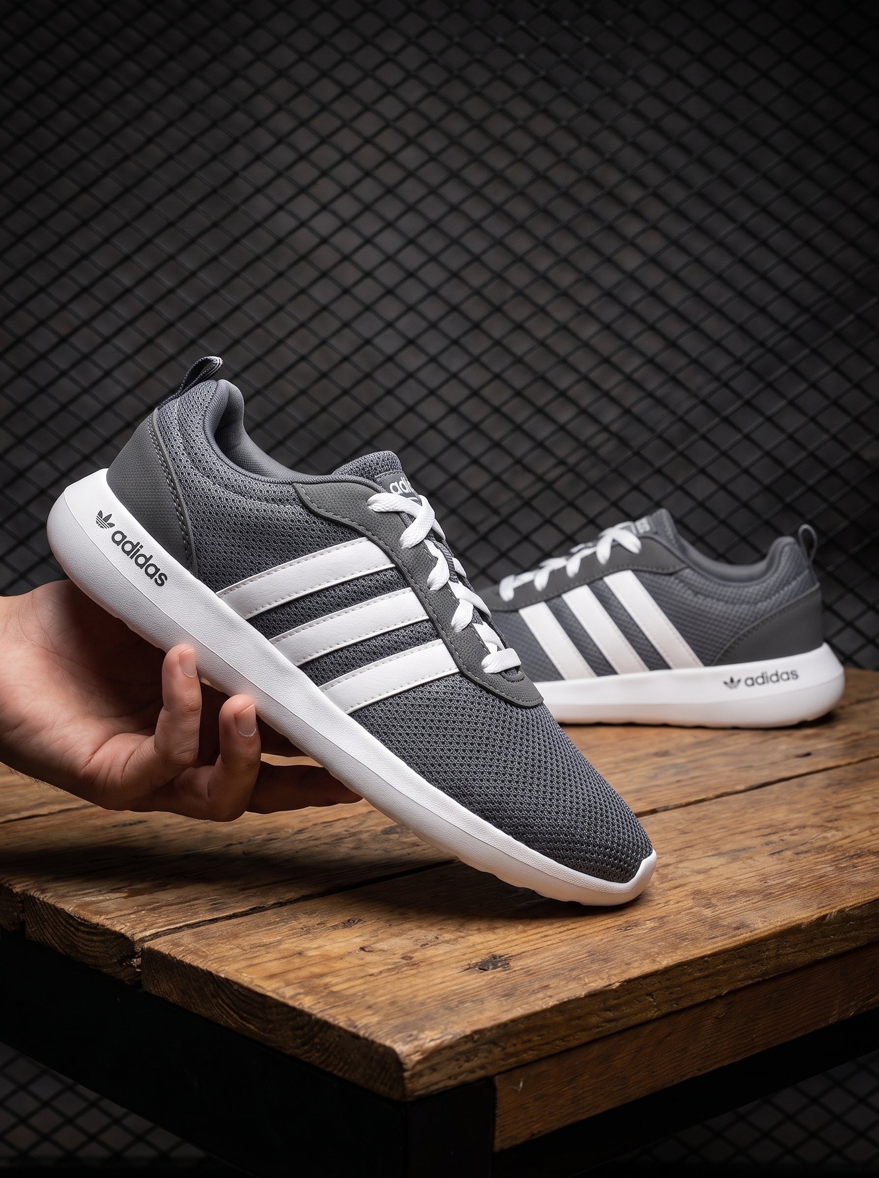 Casual Knit Sneakers – Dark Gray