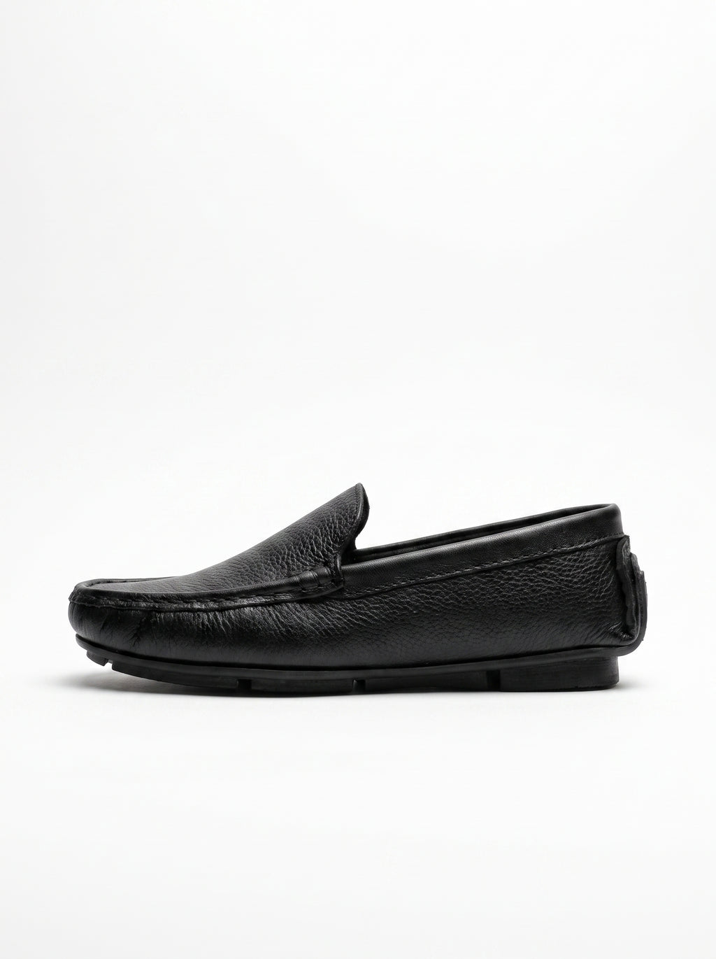 Handcrafted Leather Slip-On Moccasins Black