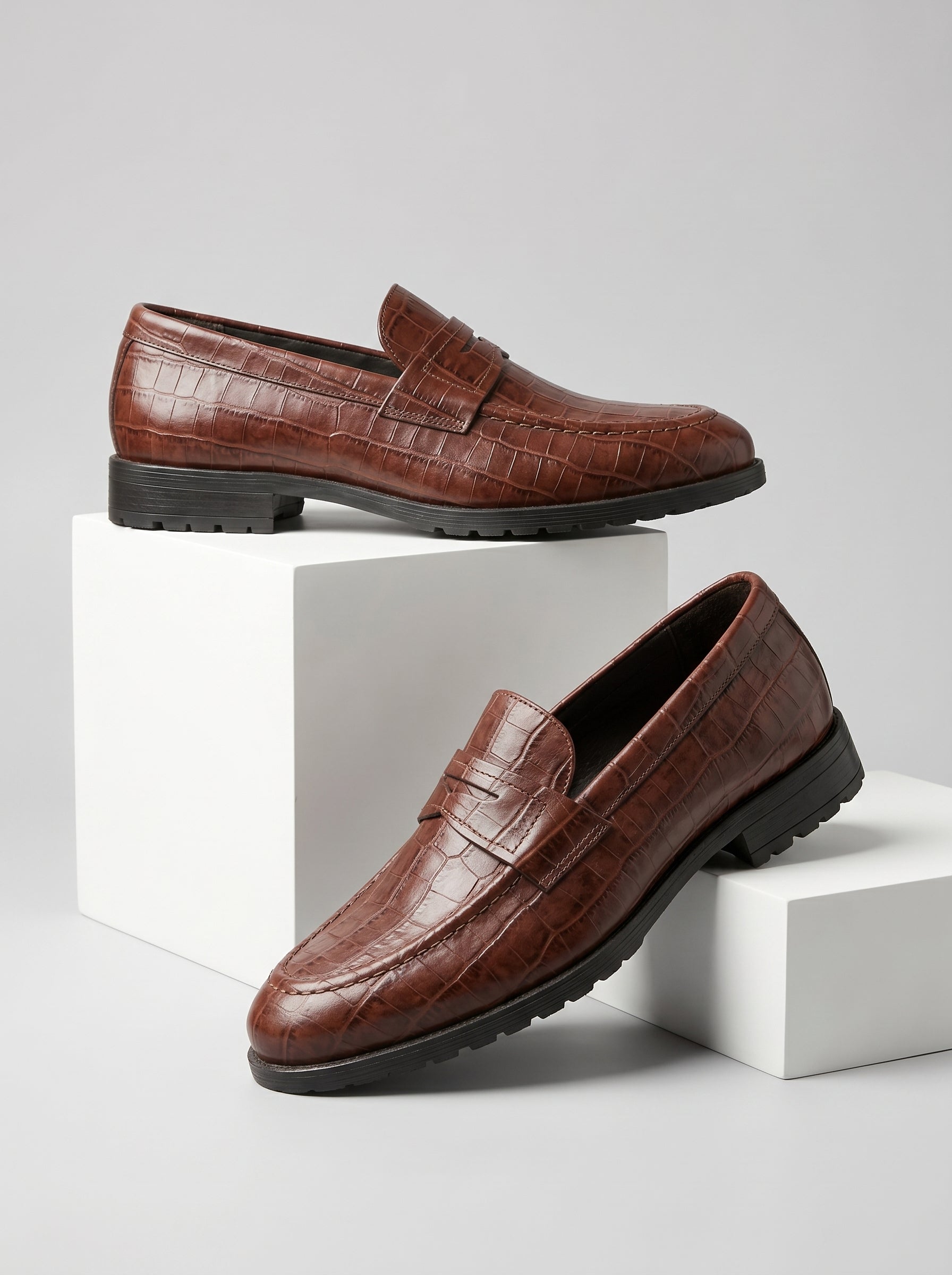 Penny Chunky Loafer – Crocodile Pattern Edition