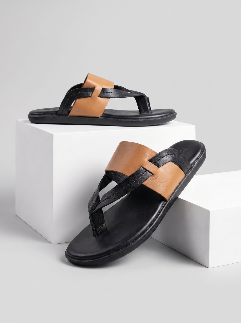 Tuscan Crosby Square Leather Sandal – BlackBole Edition