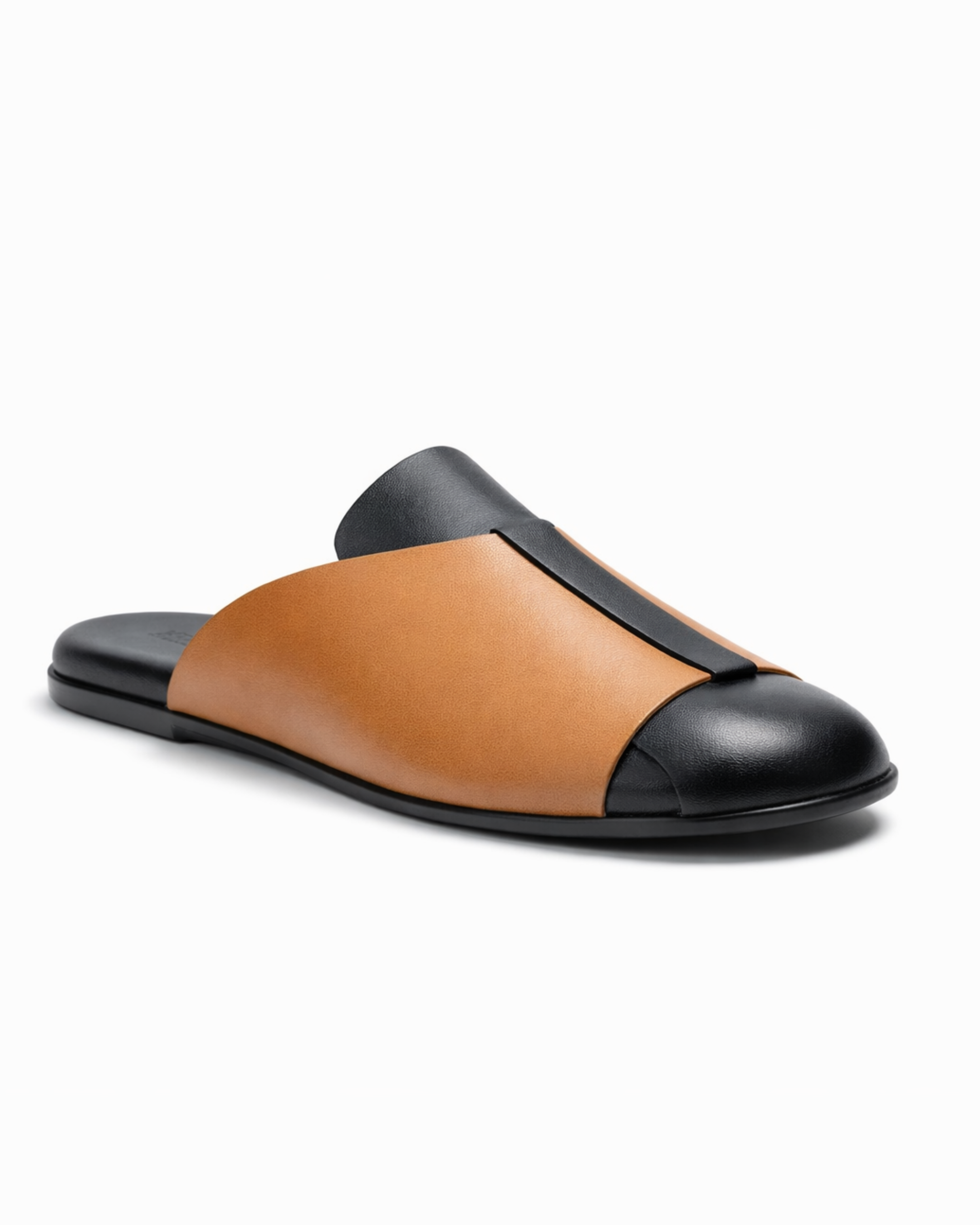 Begonia DualTone Leather Mule – BlackBole Edition