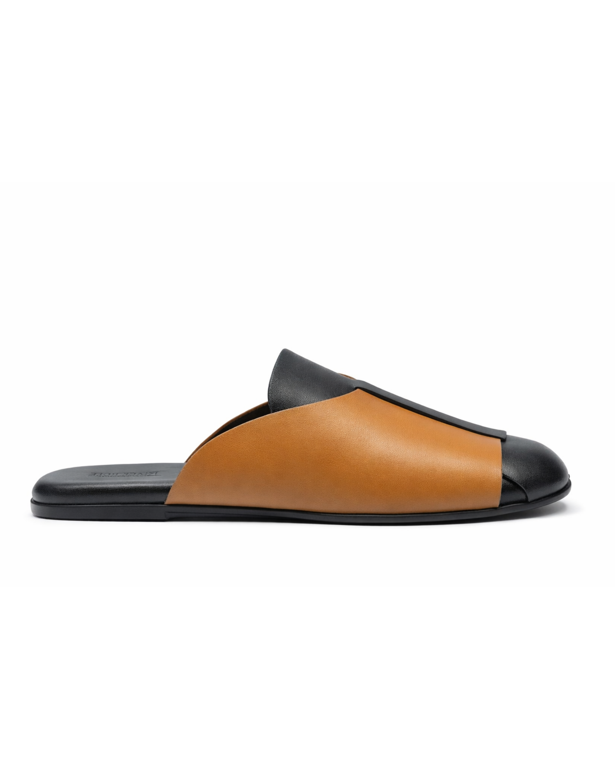 Begonia DualTone Leather Mule – BlackBole Edition