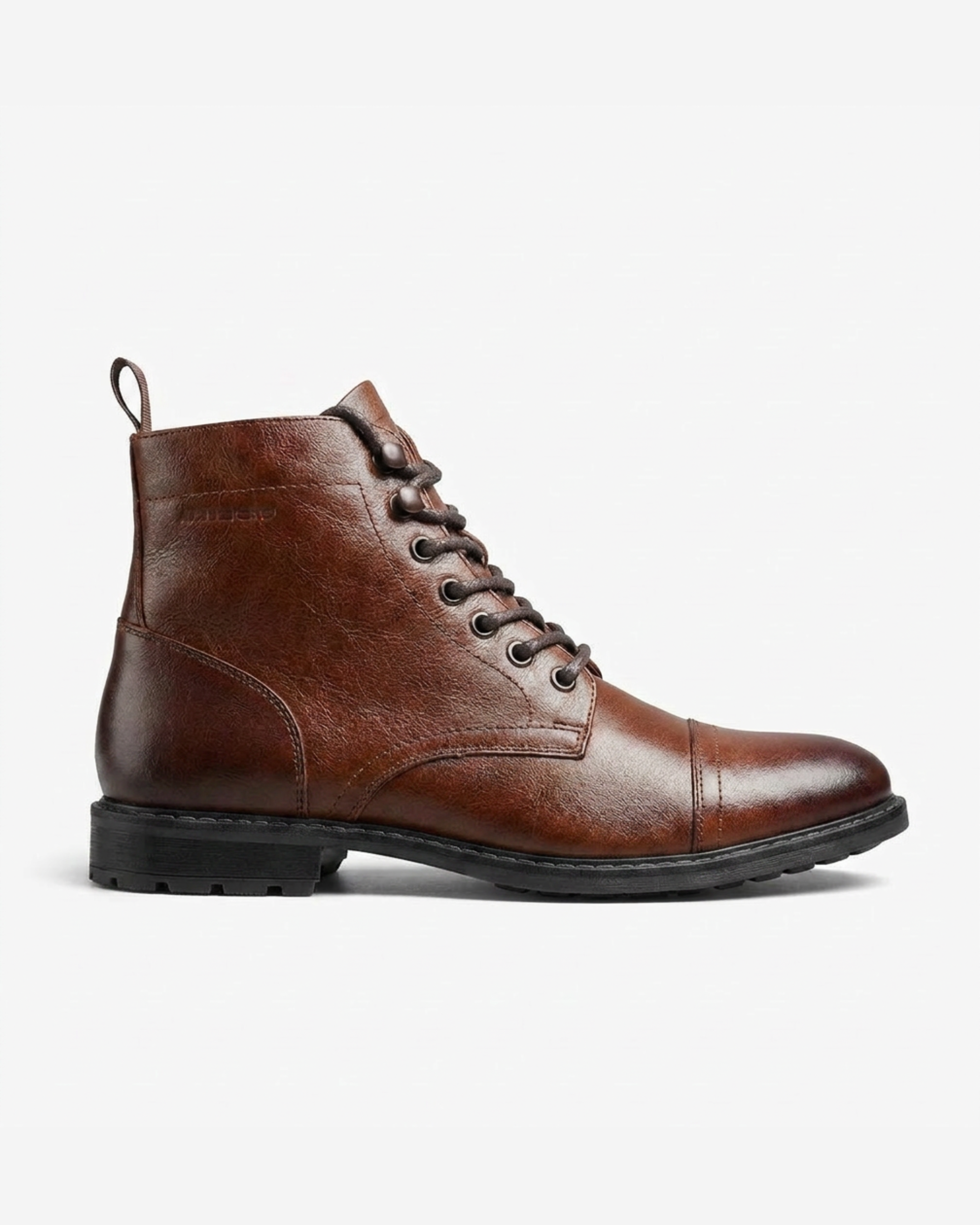 BlackBole BrownForge Cap-Toe Boot