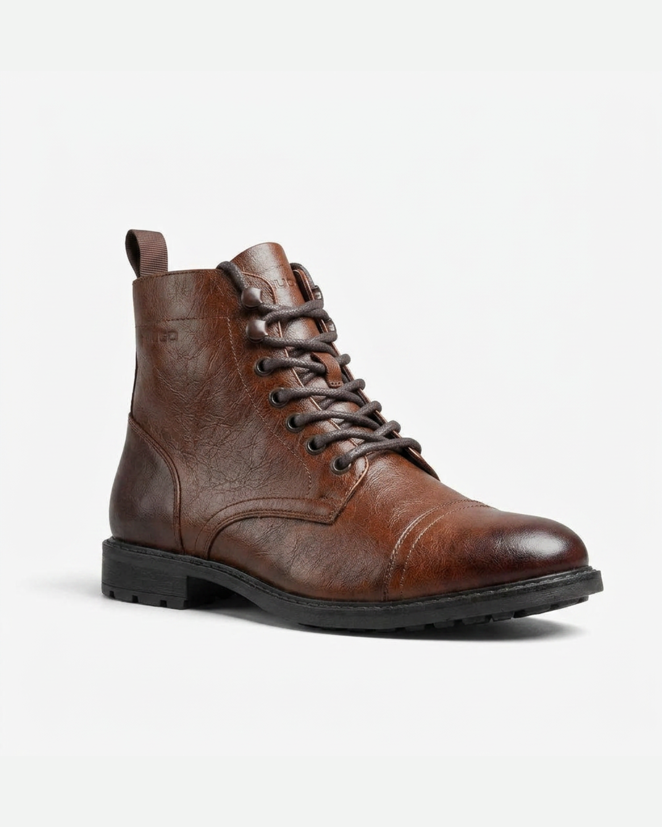 BlackBole BrownForge Cap-Toe Boot