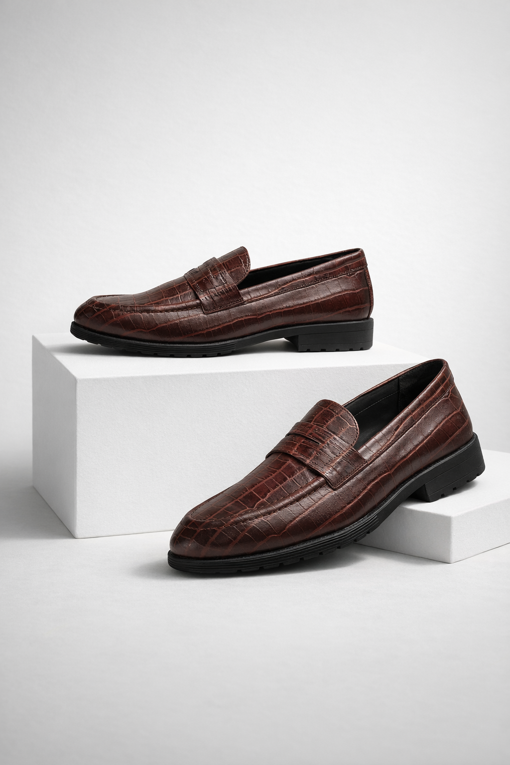 Penny Chunky Loafer – Crocodile Pattern Edition