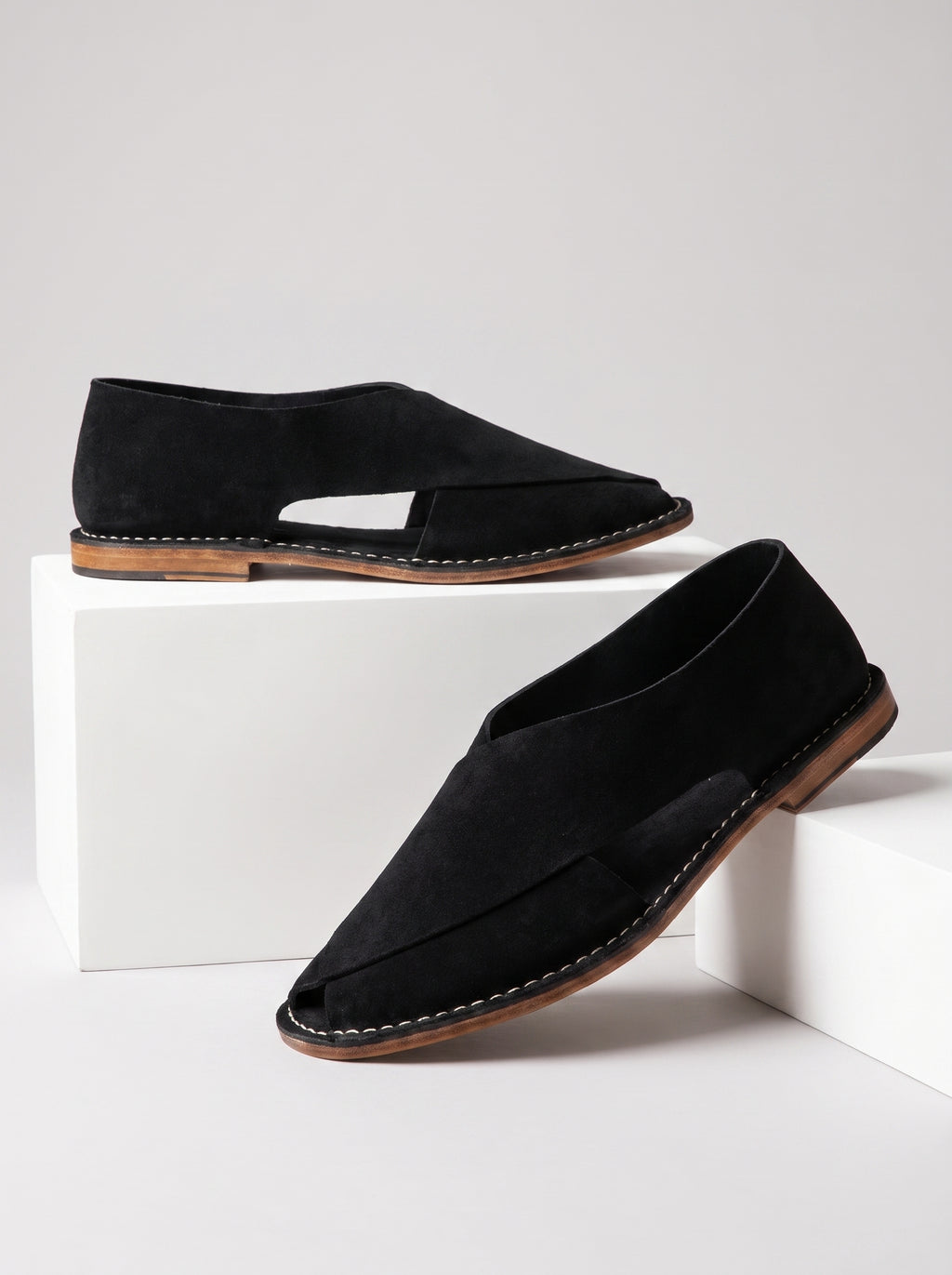 Jacques Solovière Biarritz Handcrafted Sandal - Black
