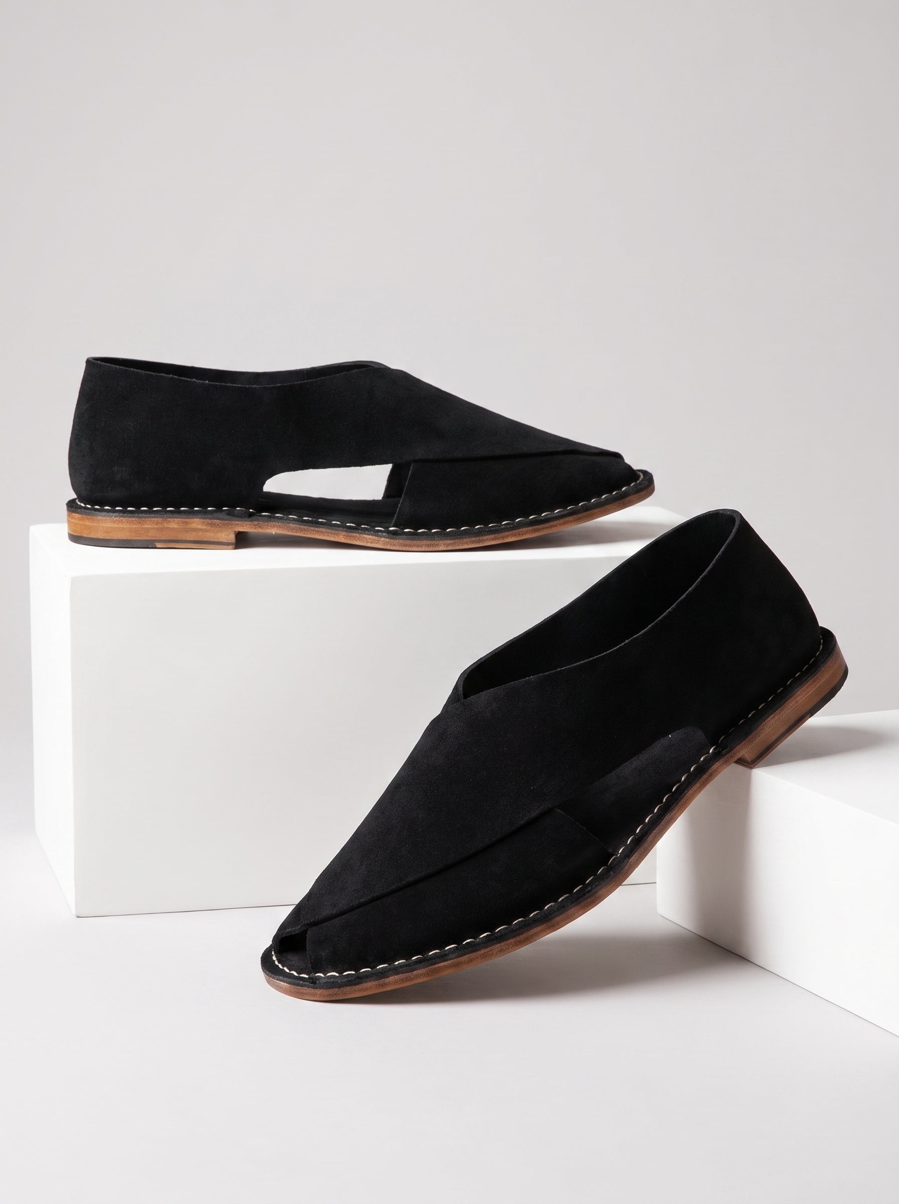 Jacques Solovière Biarritz Handcrafted Sandal - Black