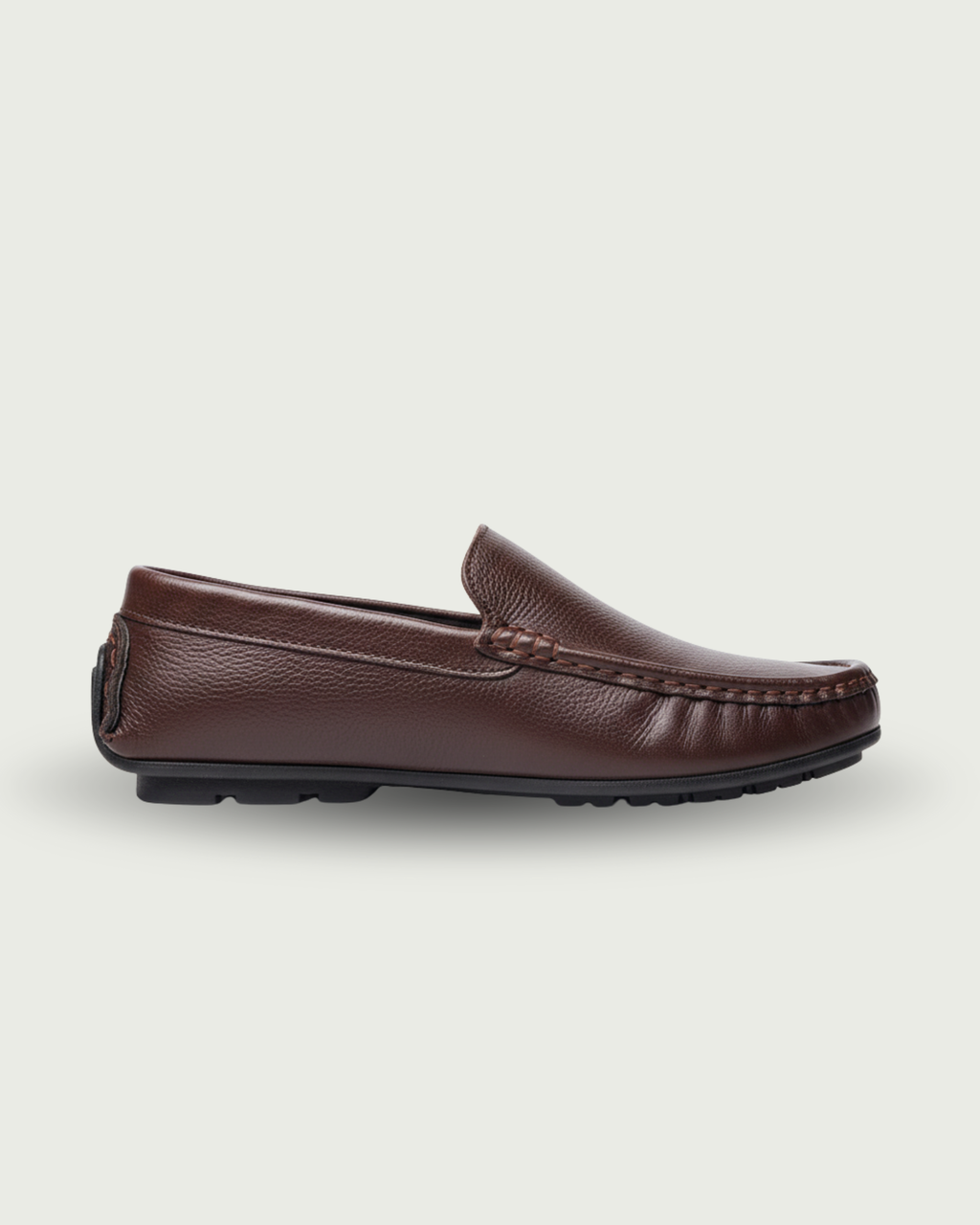 Handcrafted Leather Slip-On Moccasins Chocolate Brown