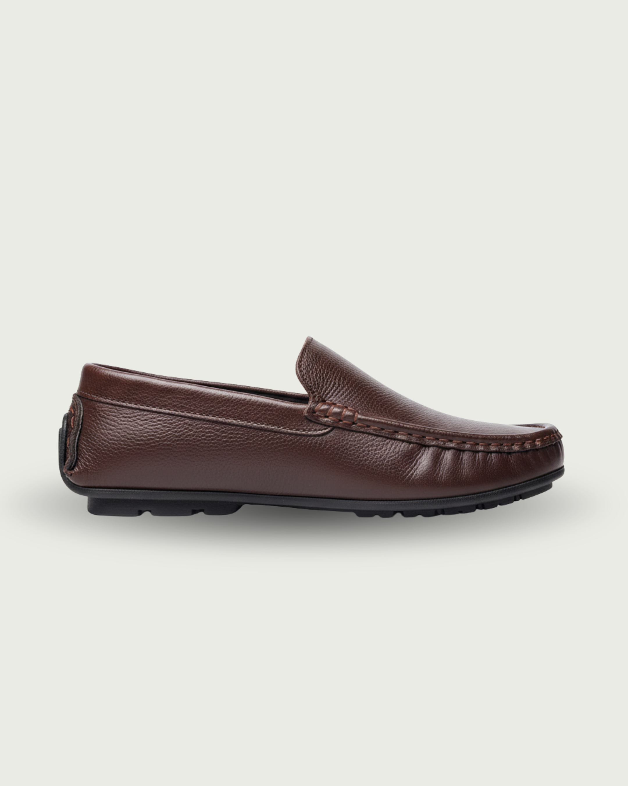 Handcrafted Leather Slip-On Moccasins Chocolate Brown