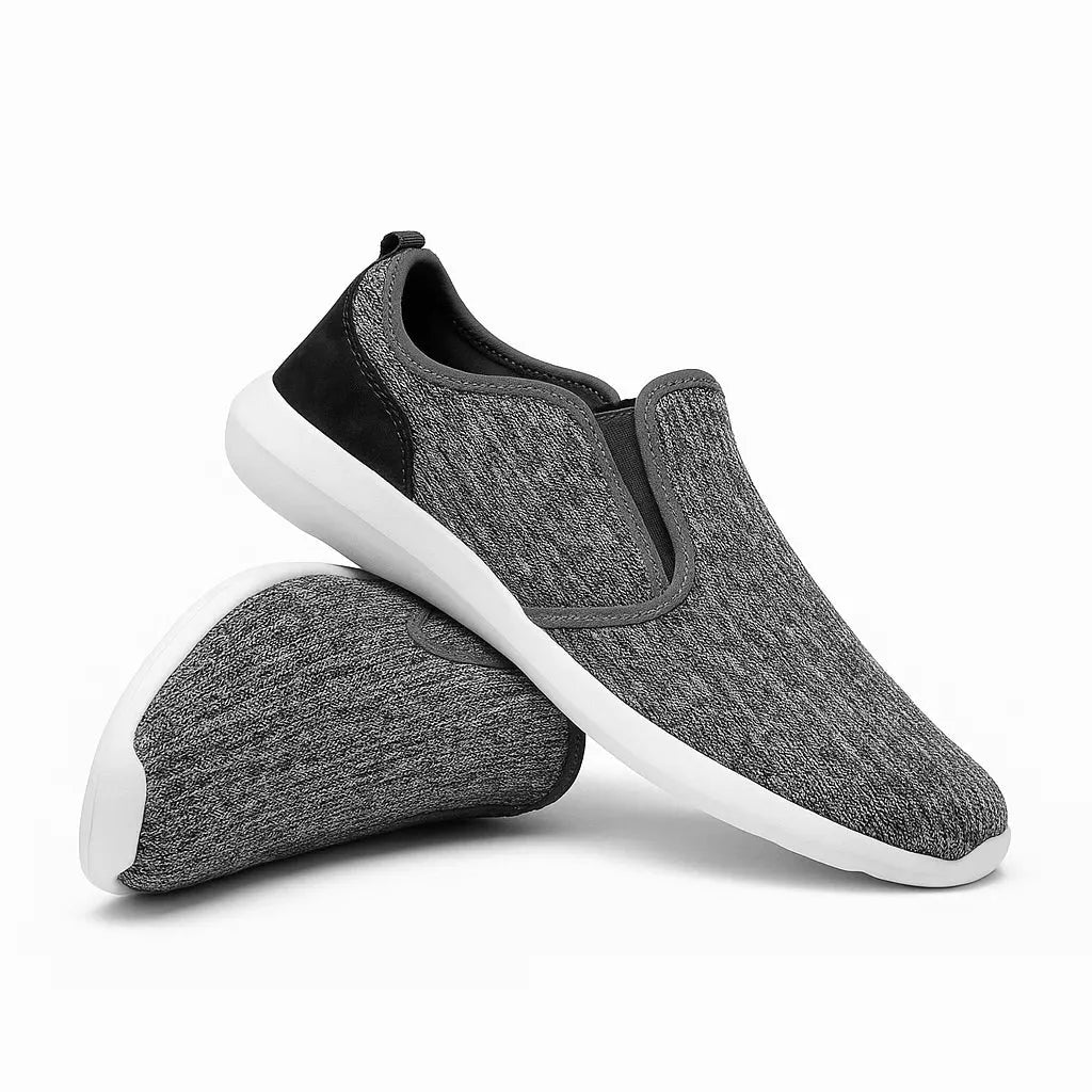 Casual Knit Sneakers – Gray