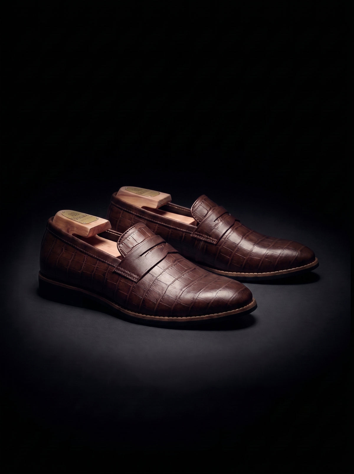 BlackBole Naomi Croc-Embossed Tassel