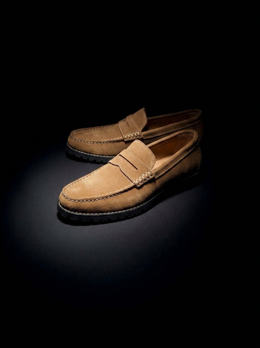 BlackBole Noemen Suede Penny Loafers