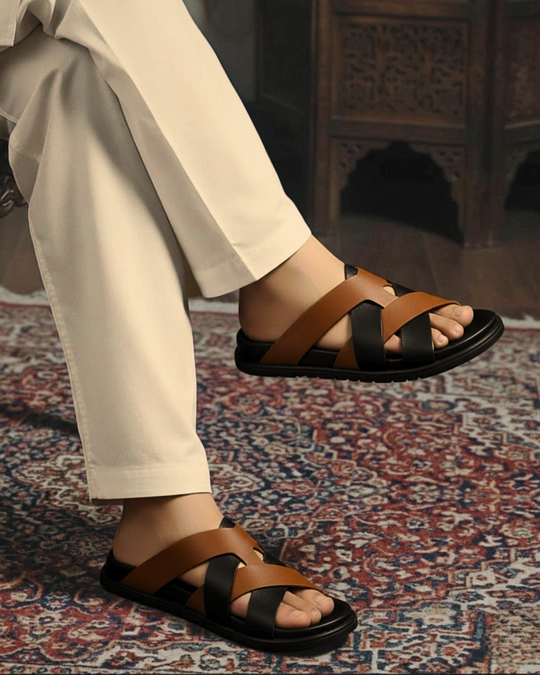 Kazimir Sandal - Genuine Leather BlackBole Edition