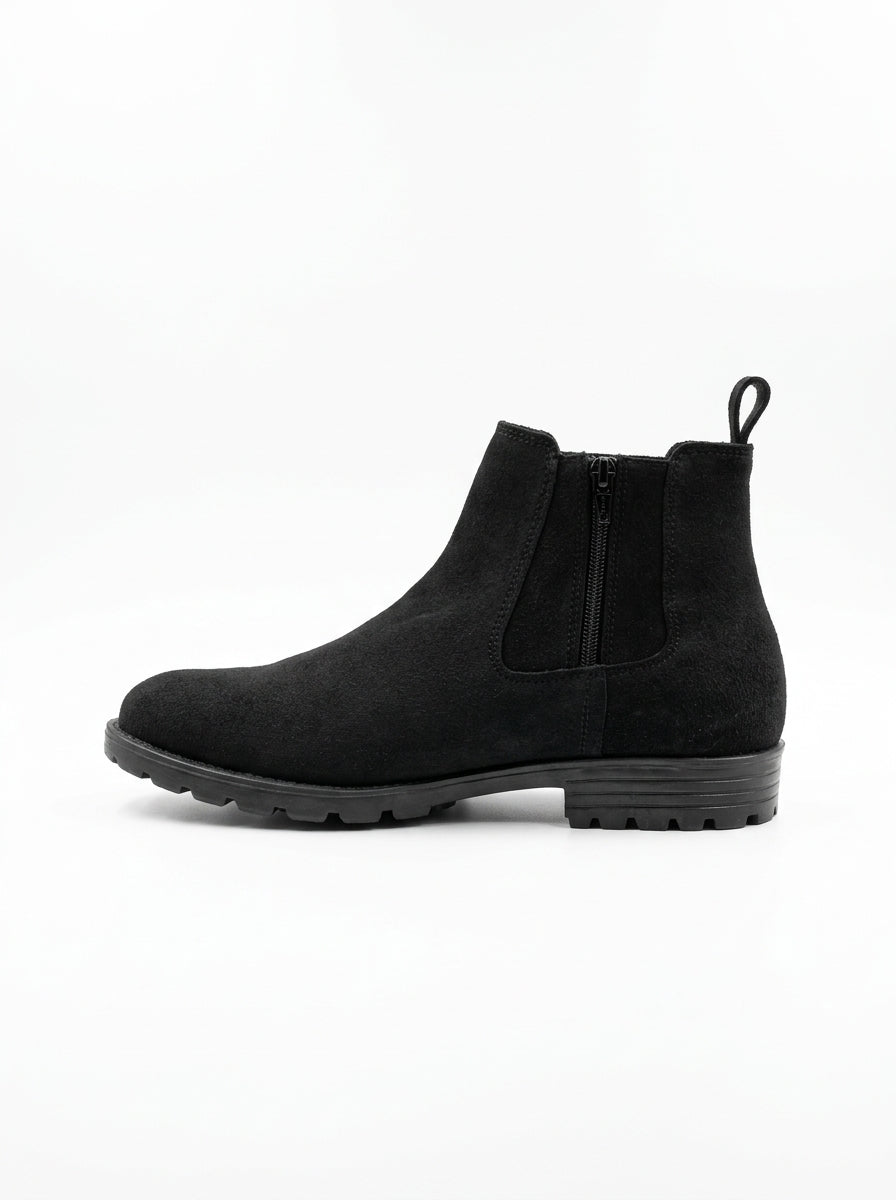Pierre Cardin Italian Shape Chelsea Boot - Genuine Leather Black