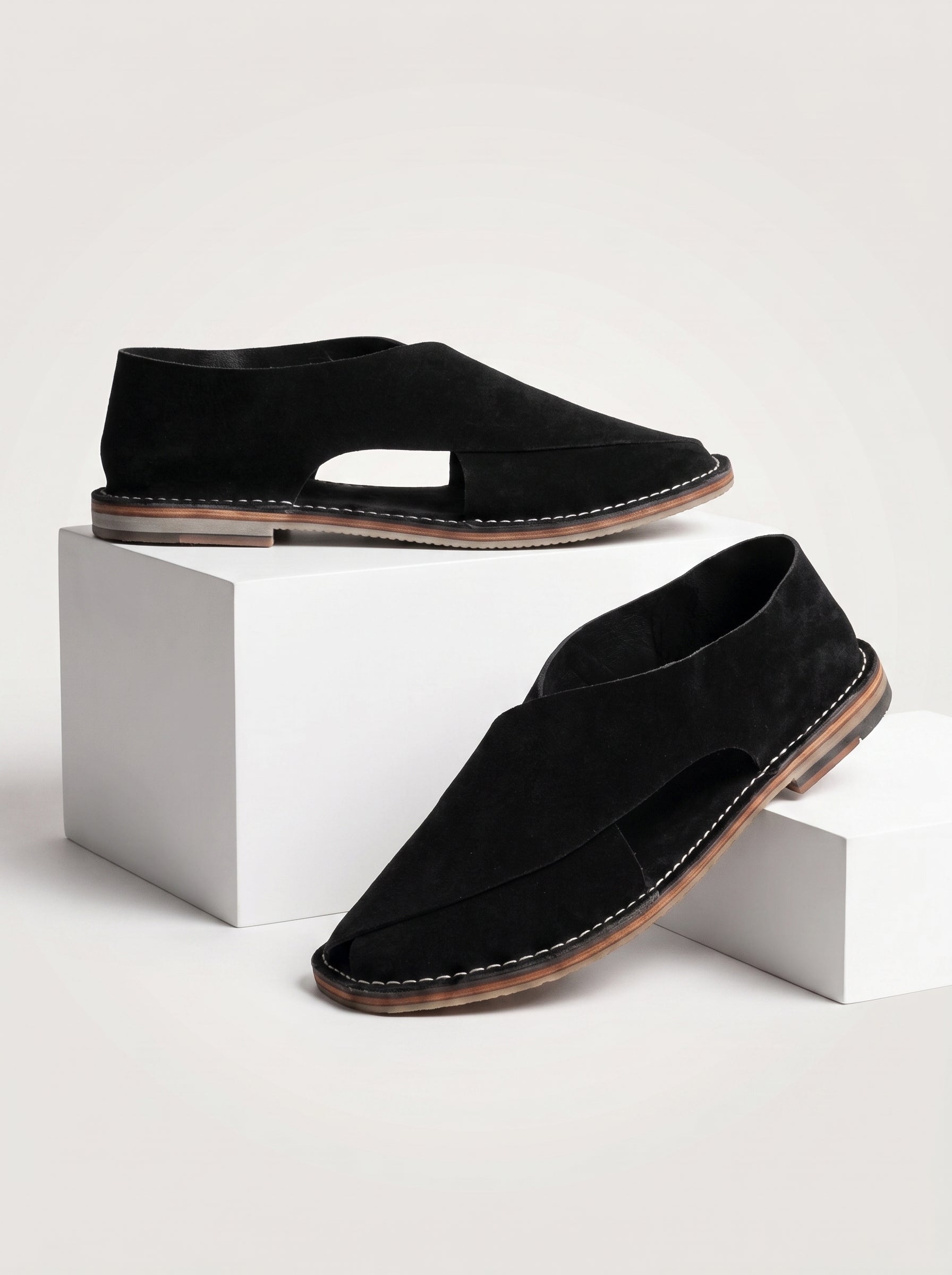 Jacques Solovière Biarritz Handcrafted Sandal - Black