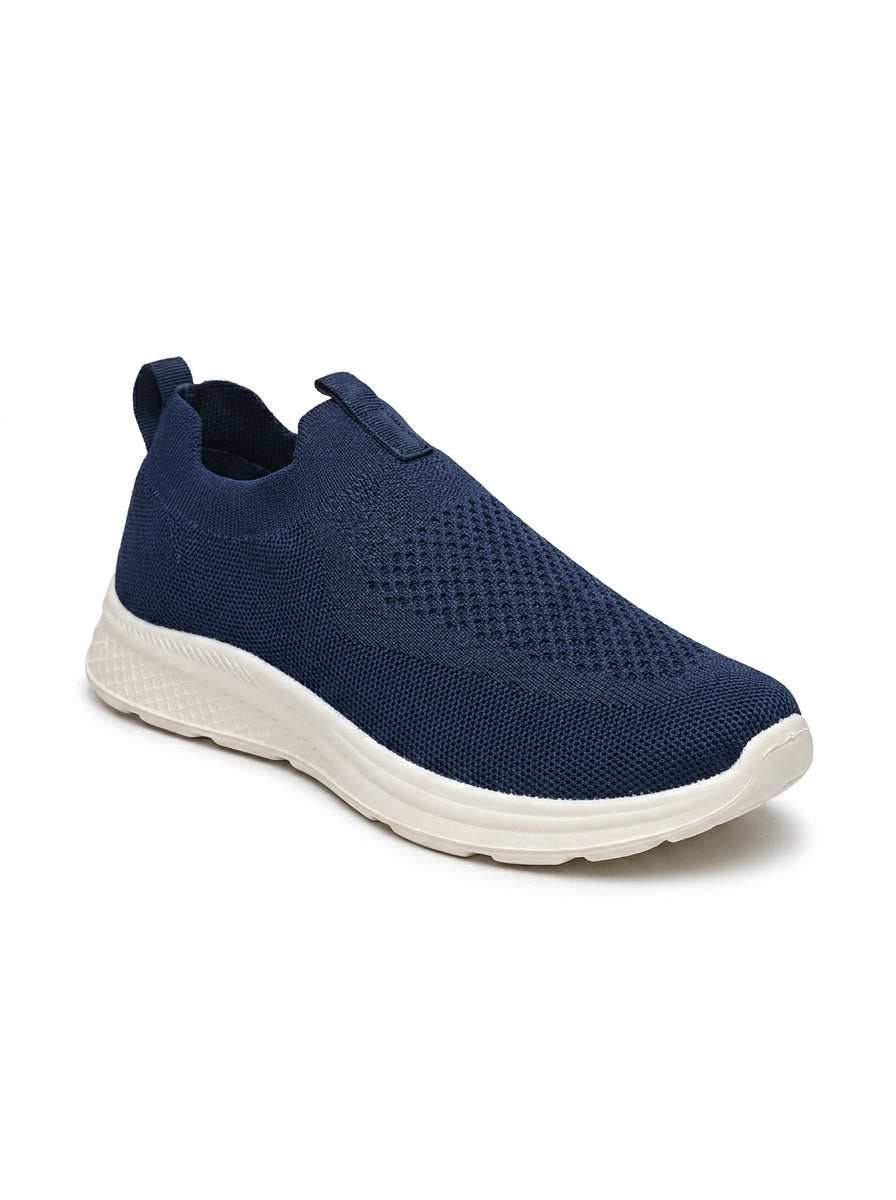 Men’s Navy Blue Lightweight Knit Slip-On Sneakers