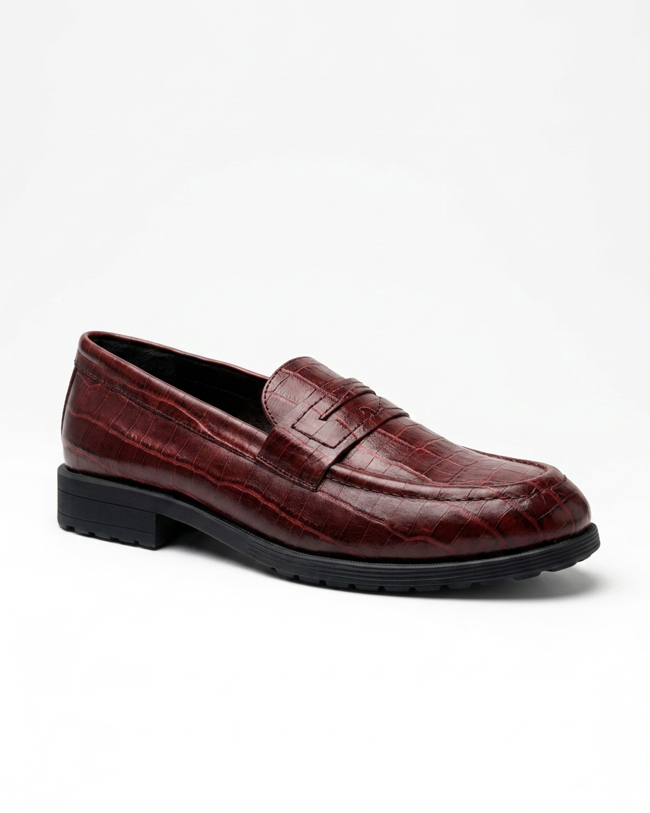 Penny Chunky Loafer – Crocodile Pattern Edition