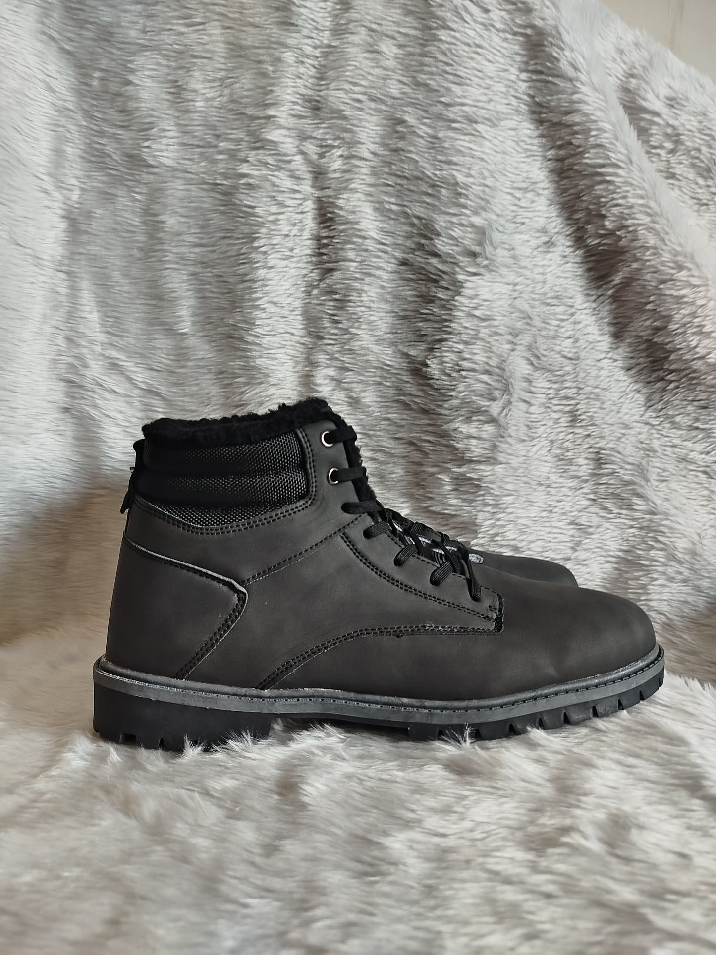 Men's High Neck Ankle Boot Black