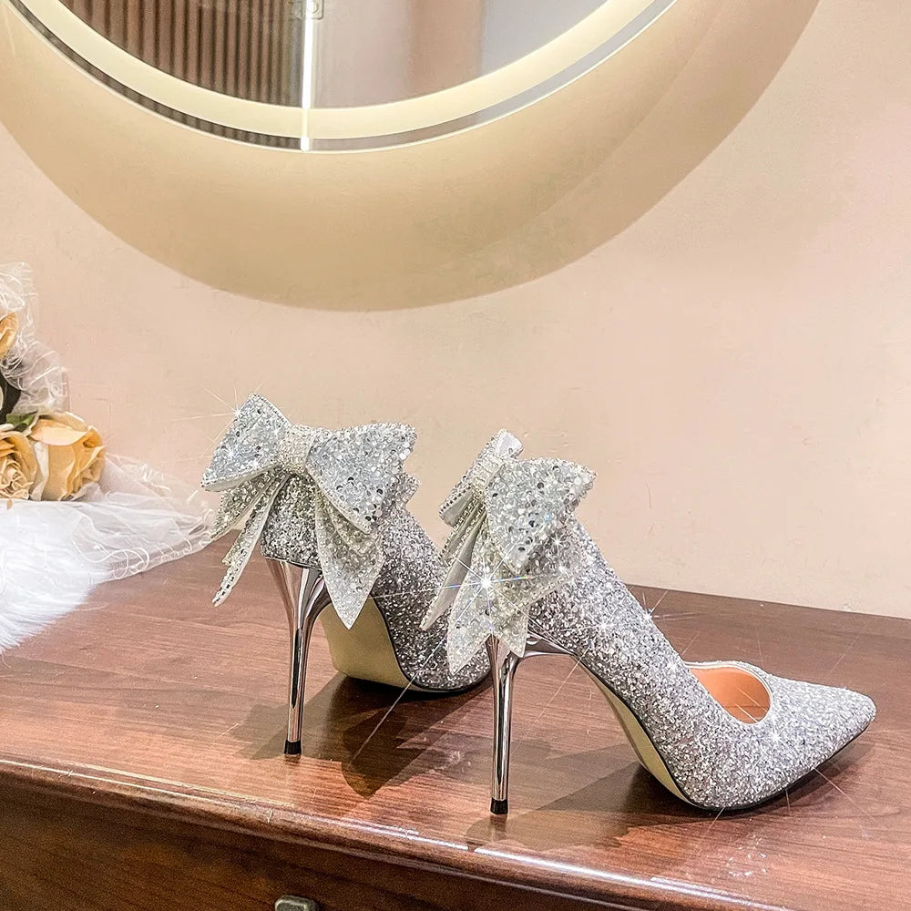 Glitter Bow Pump, view 2