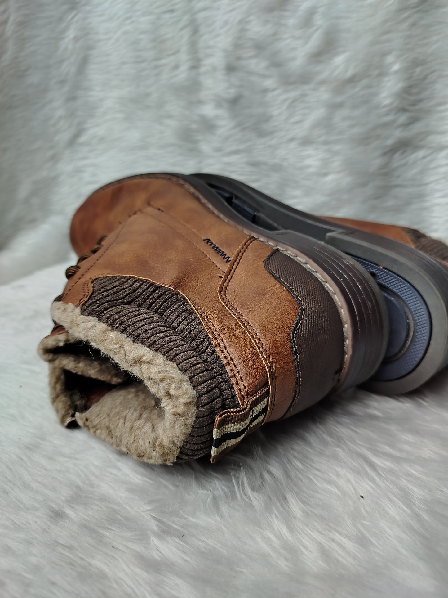 Brown Men's Lace-Up Boots