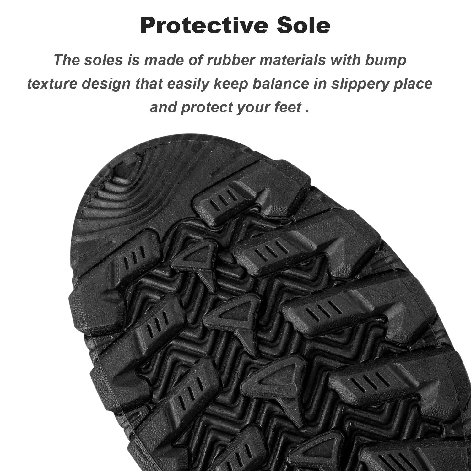 Close-up of a black sole with textured pattern on a white background - BlackBole High Quality Western Shoe