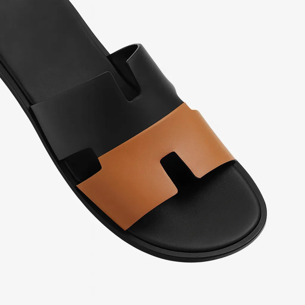 Black and brown sandal on a white background - BlackBole High Quality Sandal