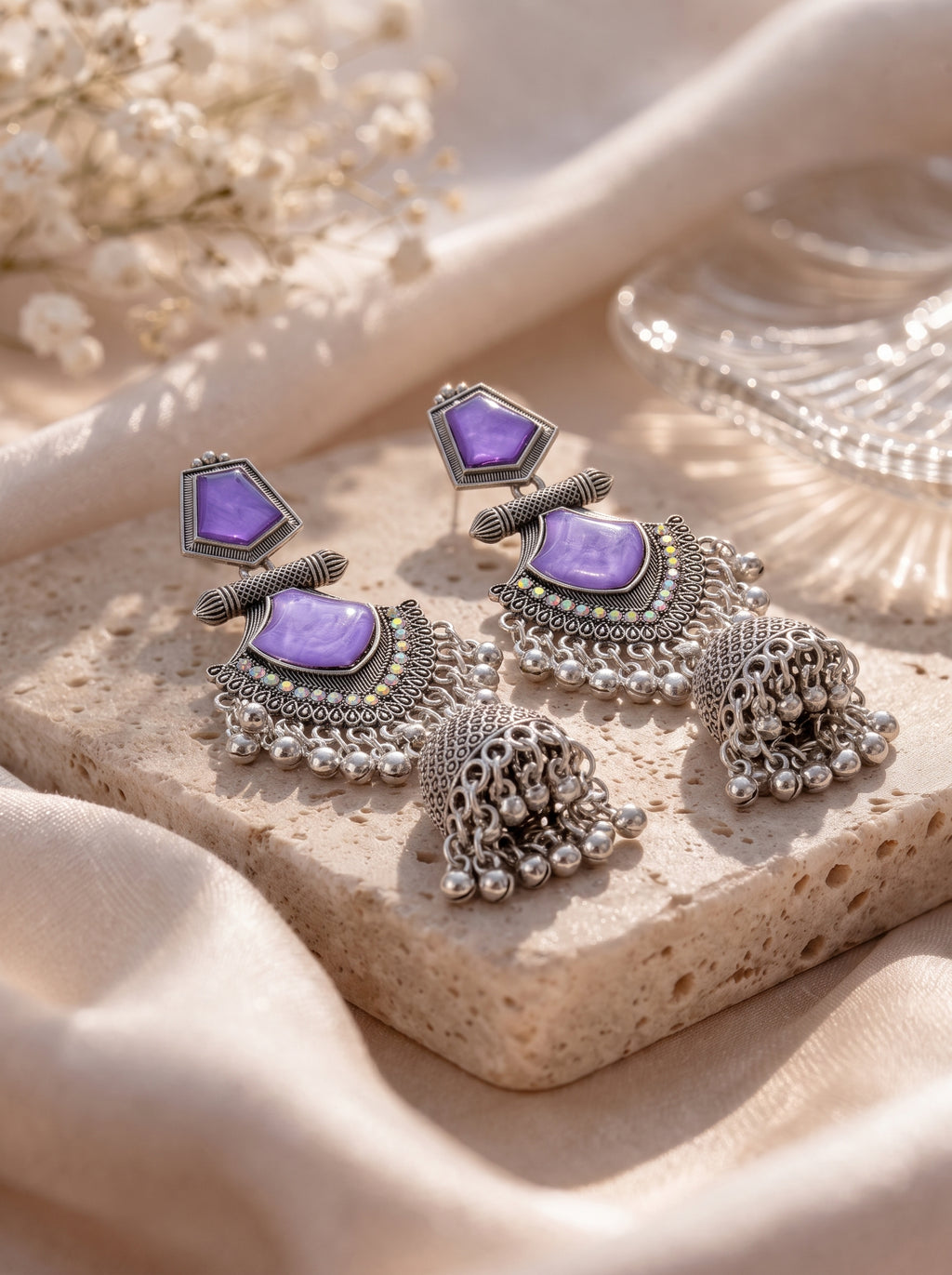 Emerald Noor Kashmiri Jhumka
