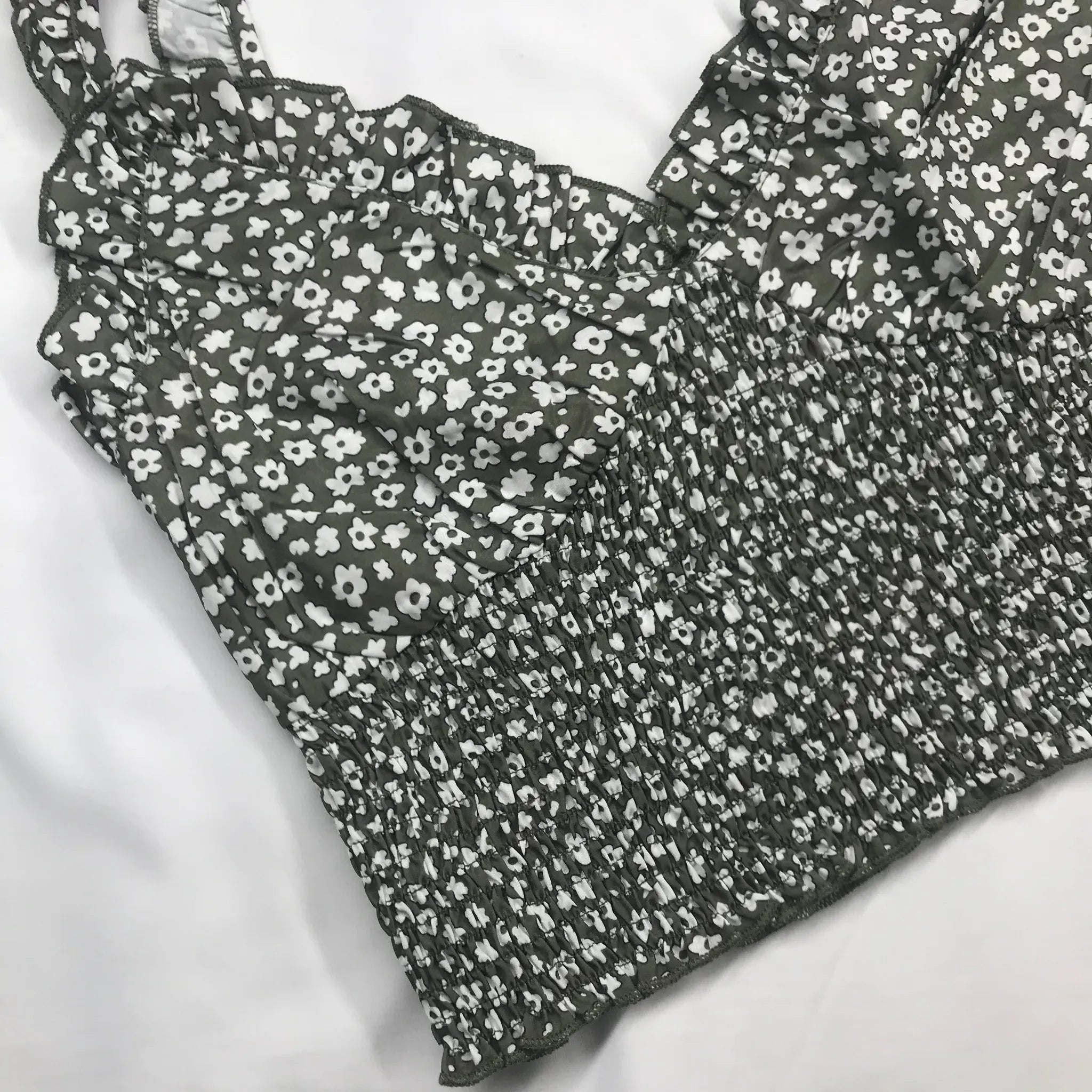 Floral patterned top on a white background - BlackBole High Quality western Dress