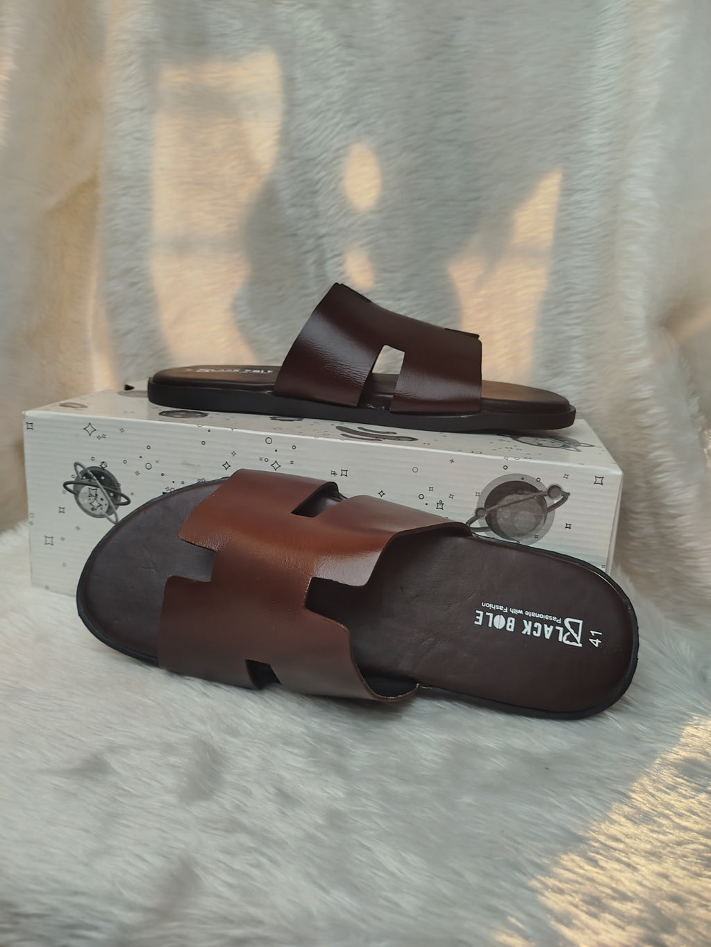 Men's Leather Sandal - BlackBole Edition 1014