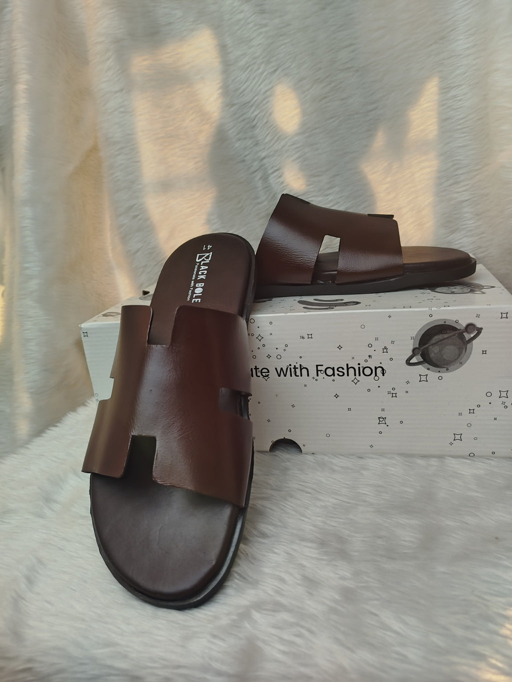 Men's Leather Sandal - BlackBole Edition 1014