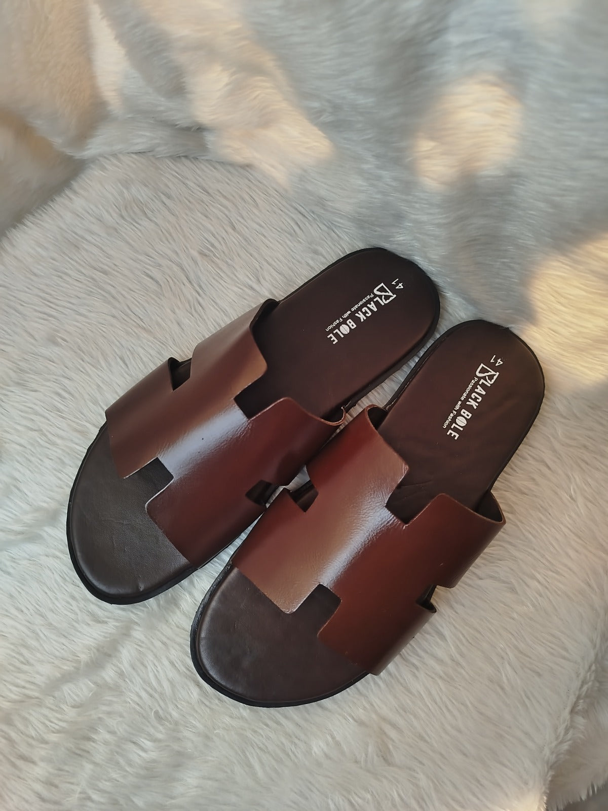 Men's Leather Sandal - BlackBole Edition 1014