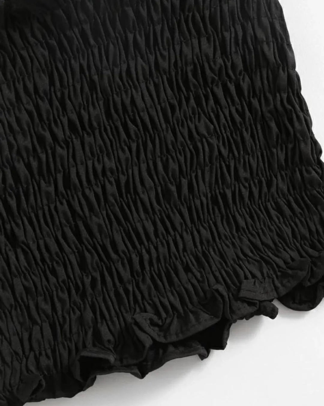 Close-up of black textured fabric on a white background - BlackBole High Quality Western Dress