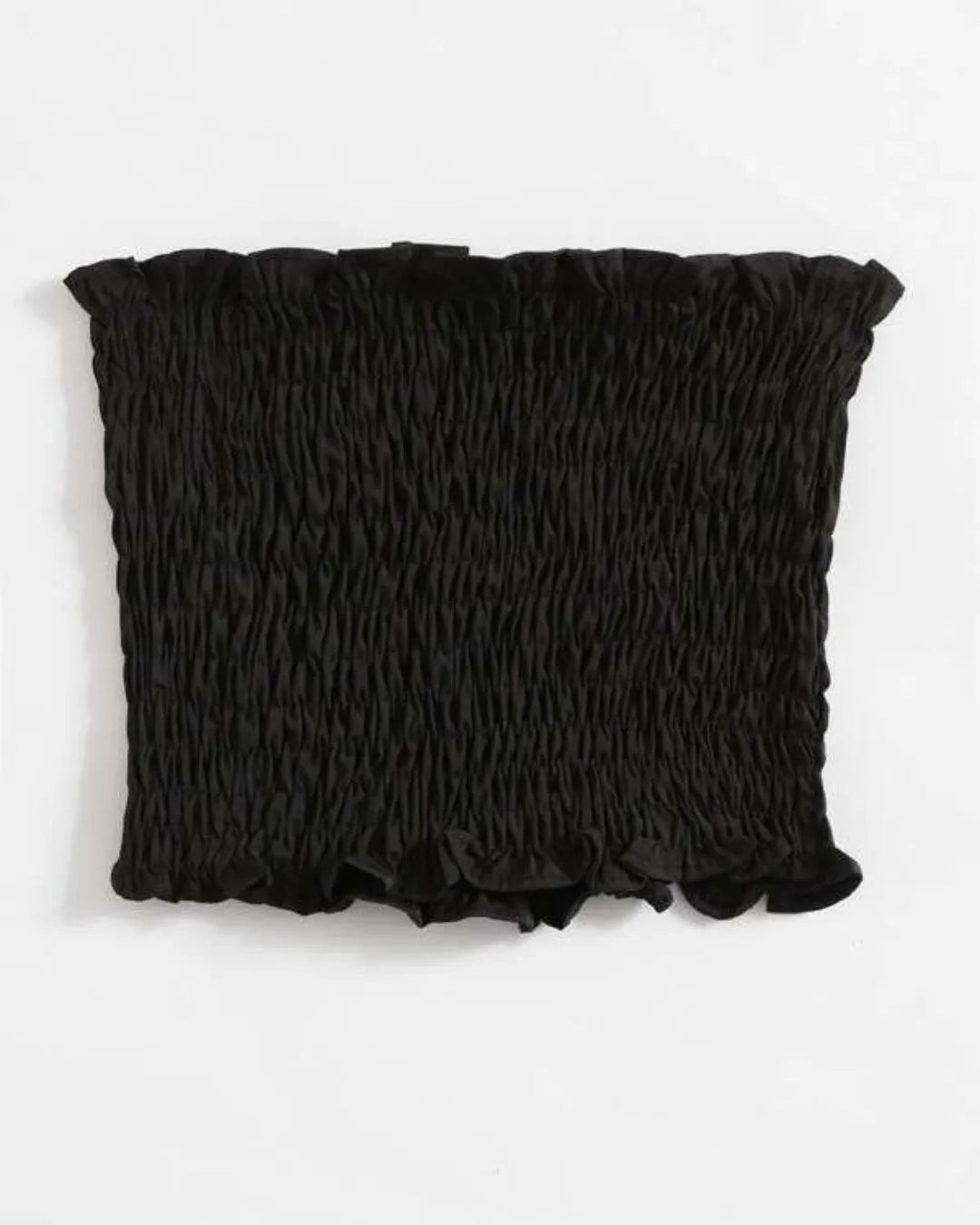 Black ruffled top on a white background - BlackBole High Quality Western Dress