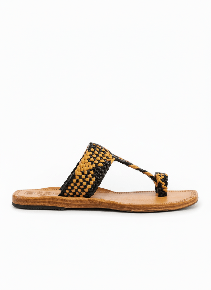 Artisan Reserve Handmade Kolapuri Chappal - BlackBole