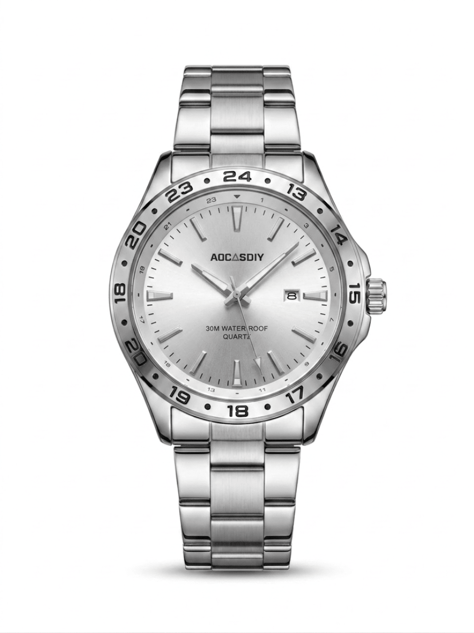 Astrion Silver – Water Resistant Quartz Watch - BlackBole