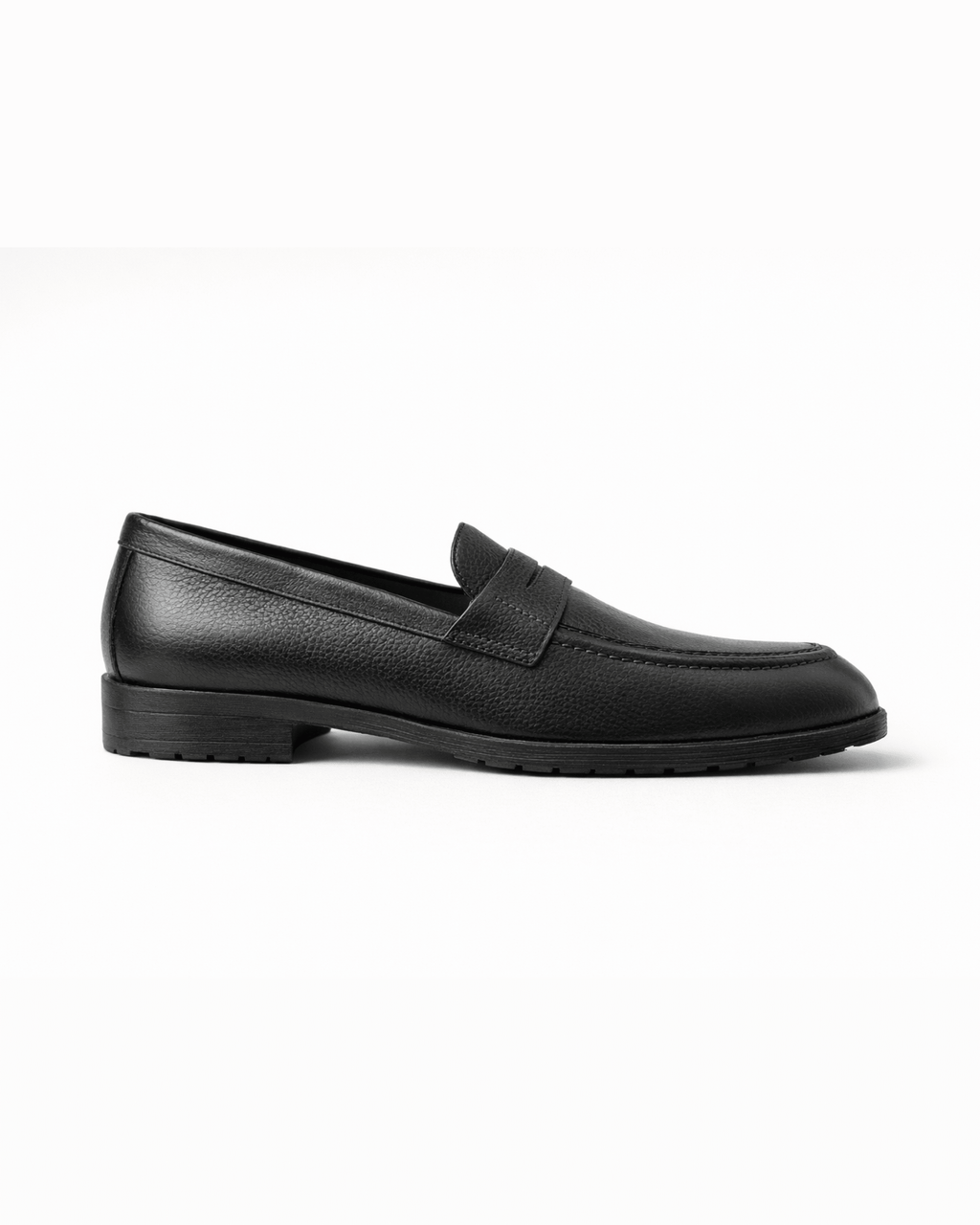 Black Chunky Loafer - Genuine Leather - BlackBole