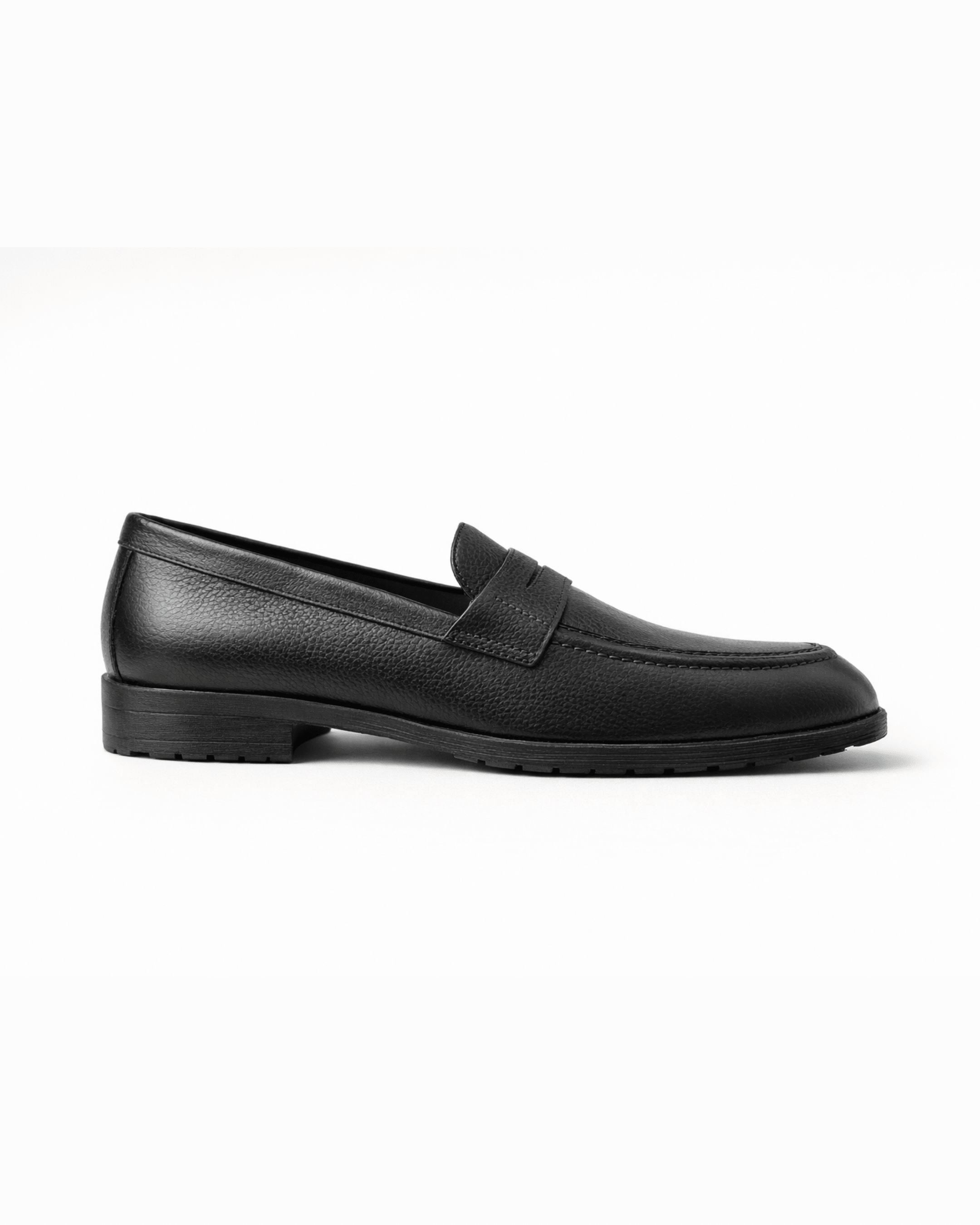 Black Chunky Loafer - Genuine Leather - BlackBole
