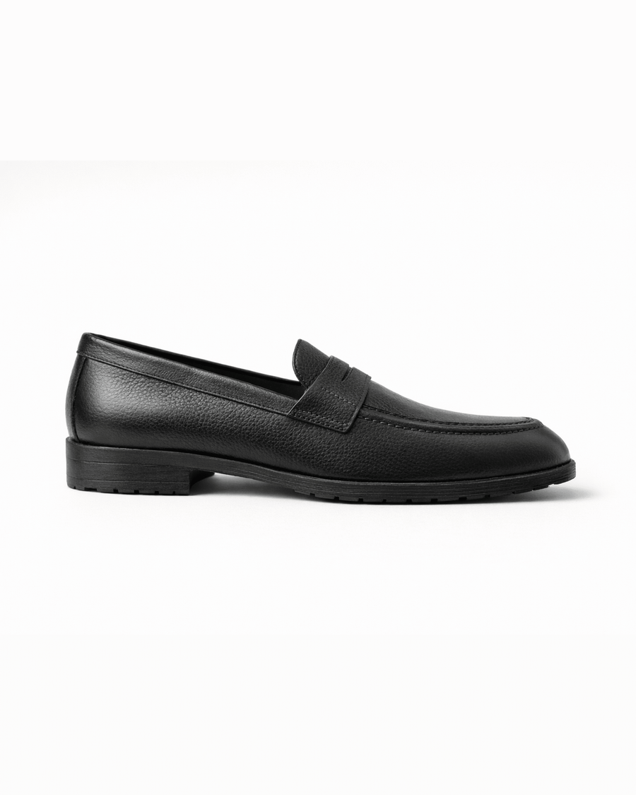 Black Chunky Loafer - Genuine Leather